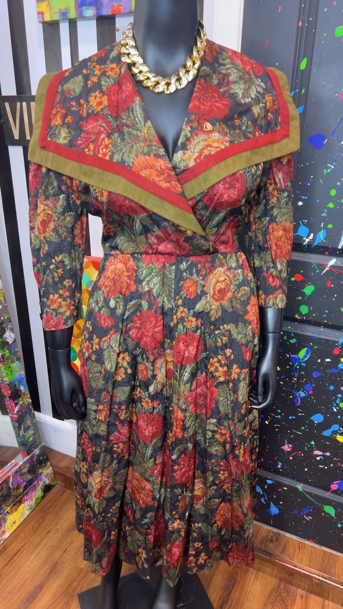 Vintage Sailor Style Dress (16)