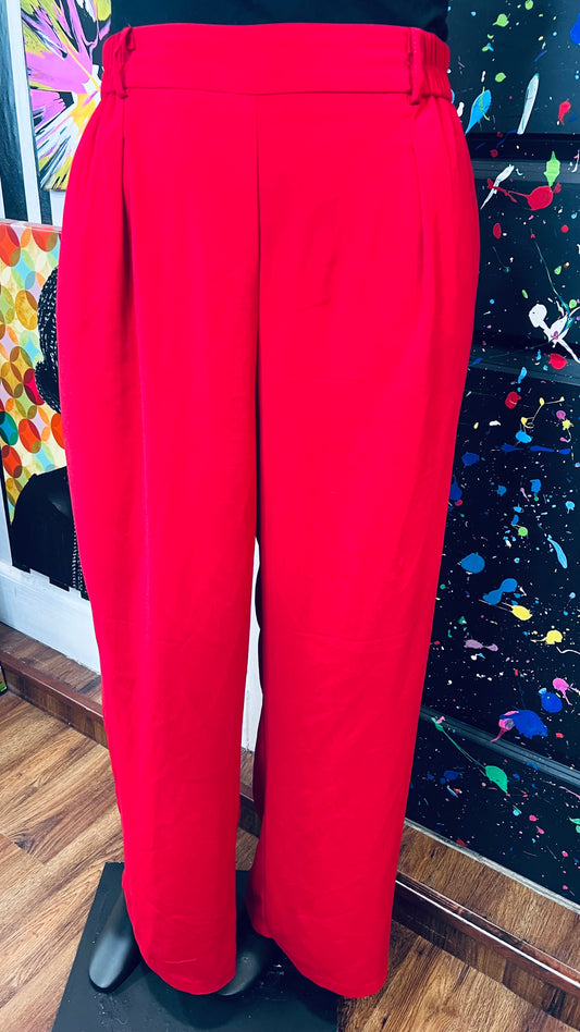 Red Wide Legged Dress Pants (18/20)
