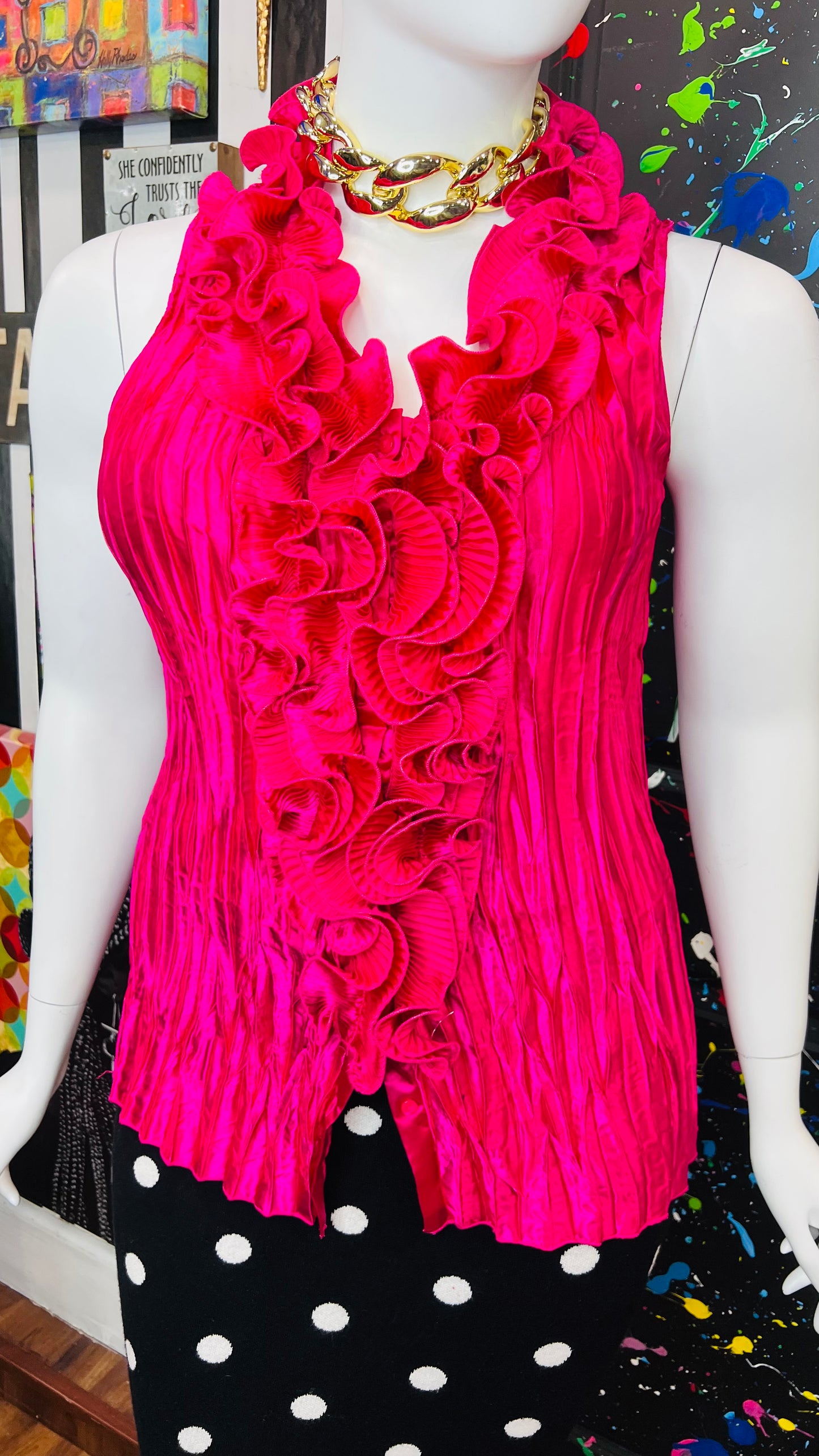 Vintage Y2K Pink Sleeveless Blouse (18/20W)