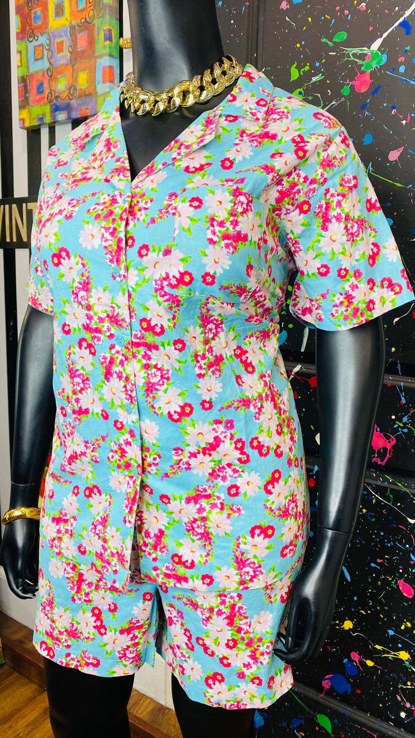 Vintage Floral Shorts Set (22)