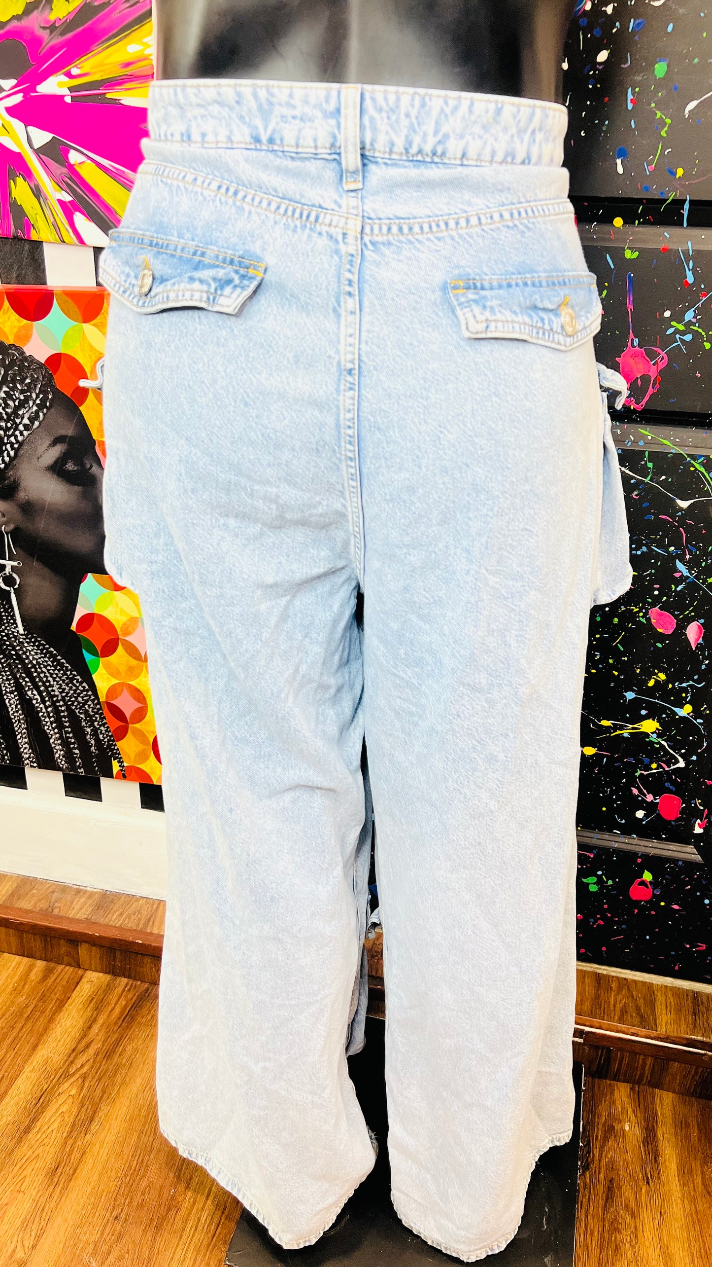 Baggy Oversized Denim Cargo Jeans (18)