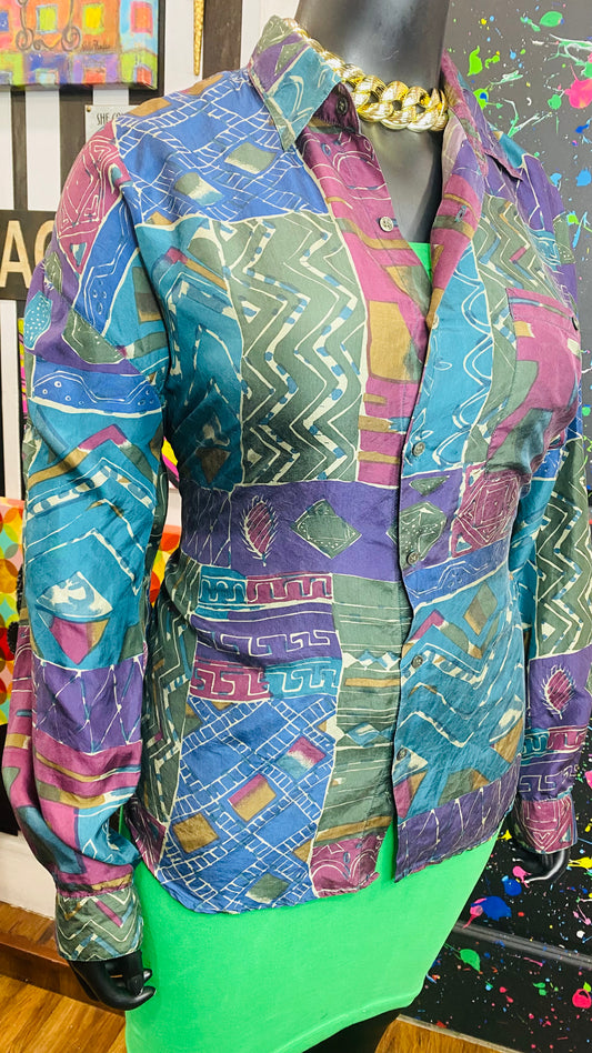 Vintage Funky Silk Blouse (20)
