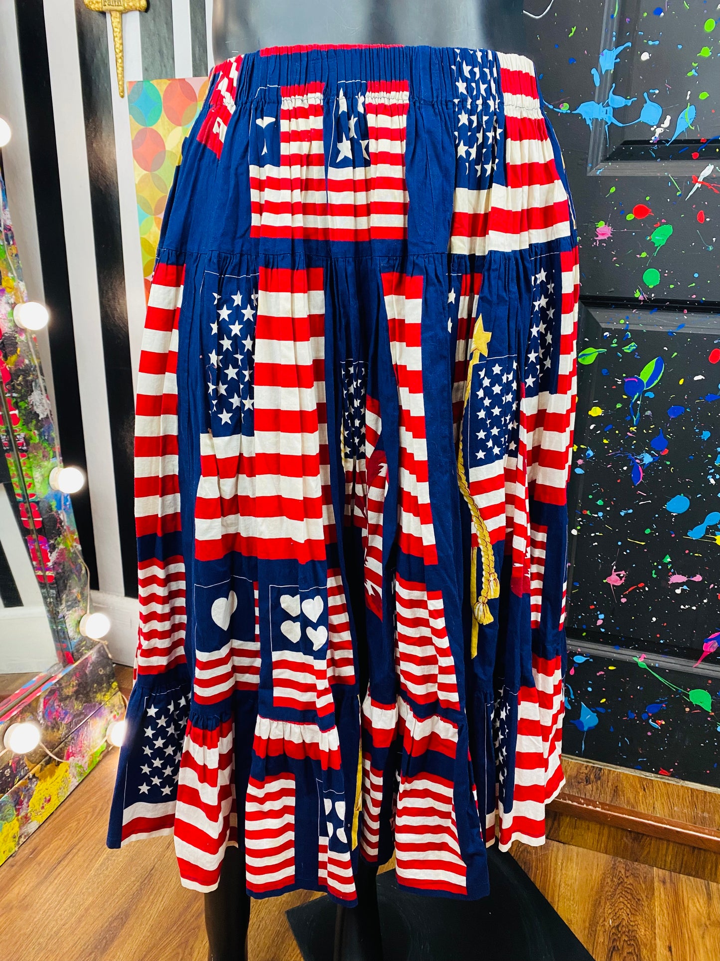 Vintage American Flag Skirt