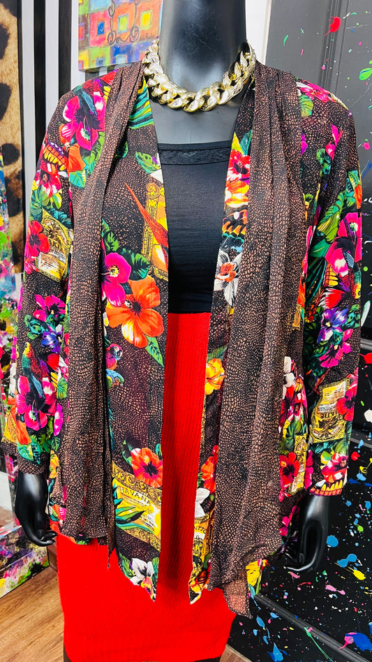 Vintage Sheer Carole Little Duster/Swimsuit Cover (14)