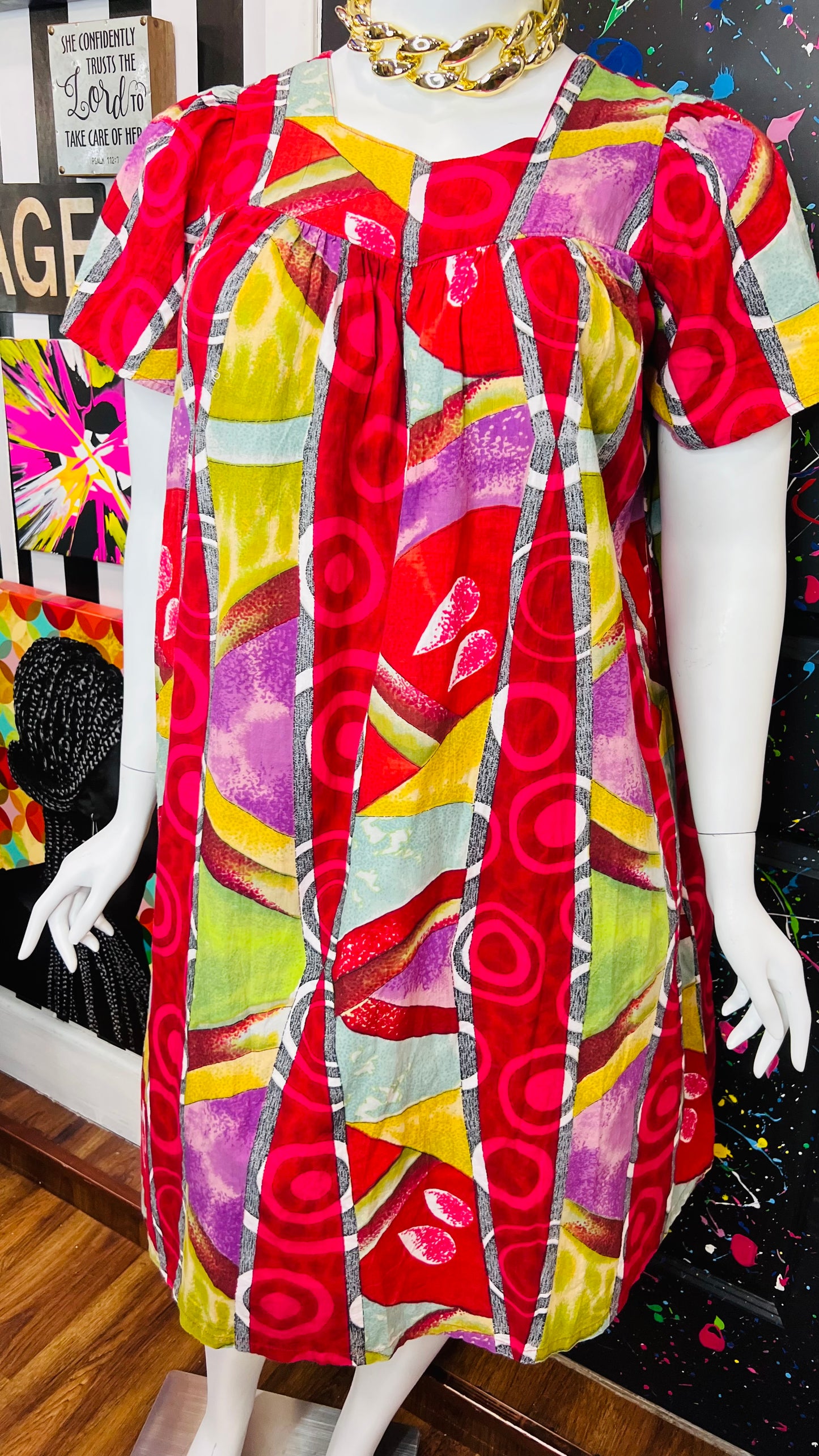 Vintage 100% Cotton House Dress (14)