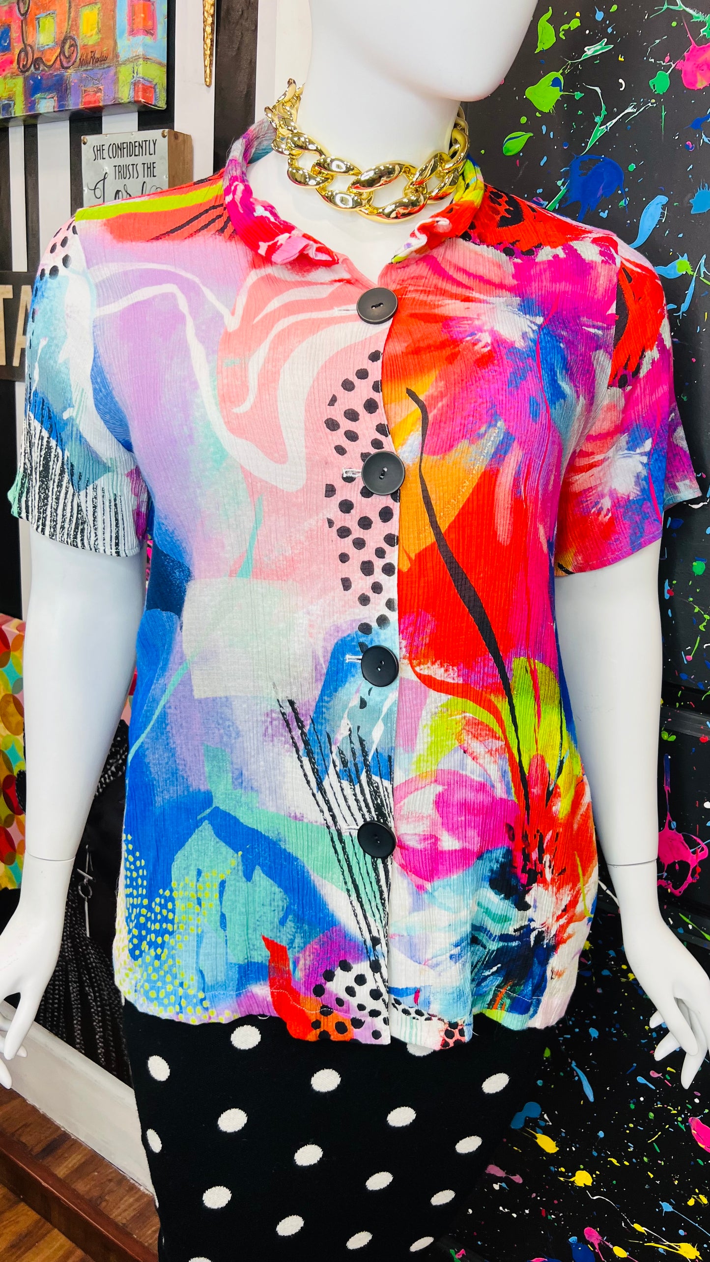 Abstract Print Blouse(18)