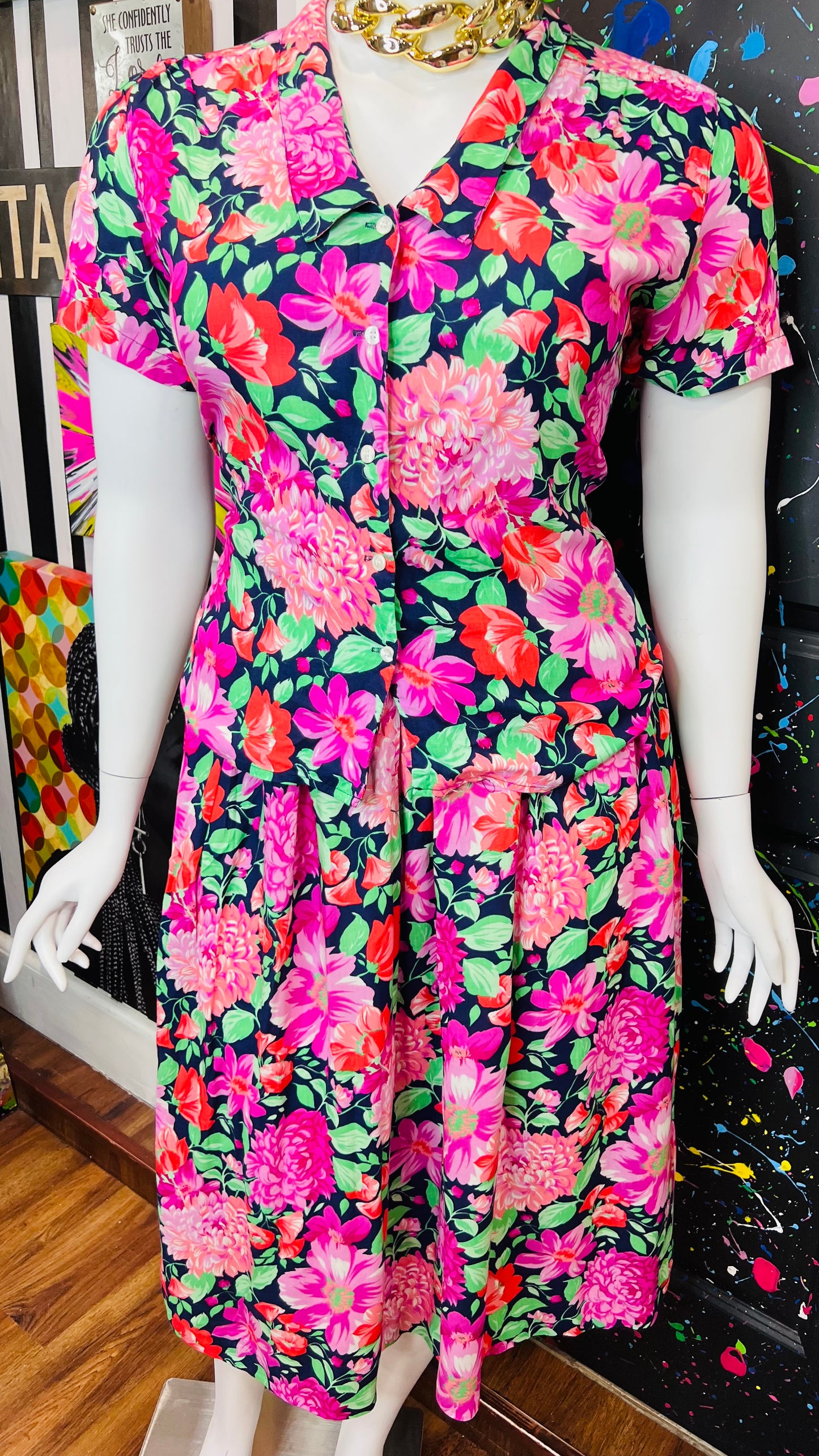 Vintage Floral Skirt Set (14)