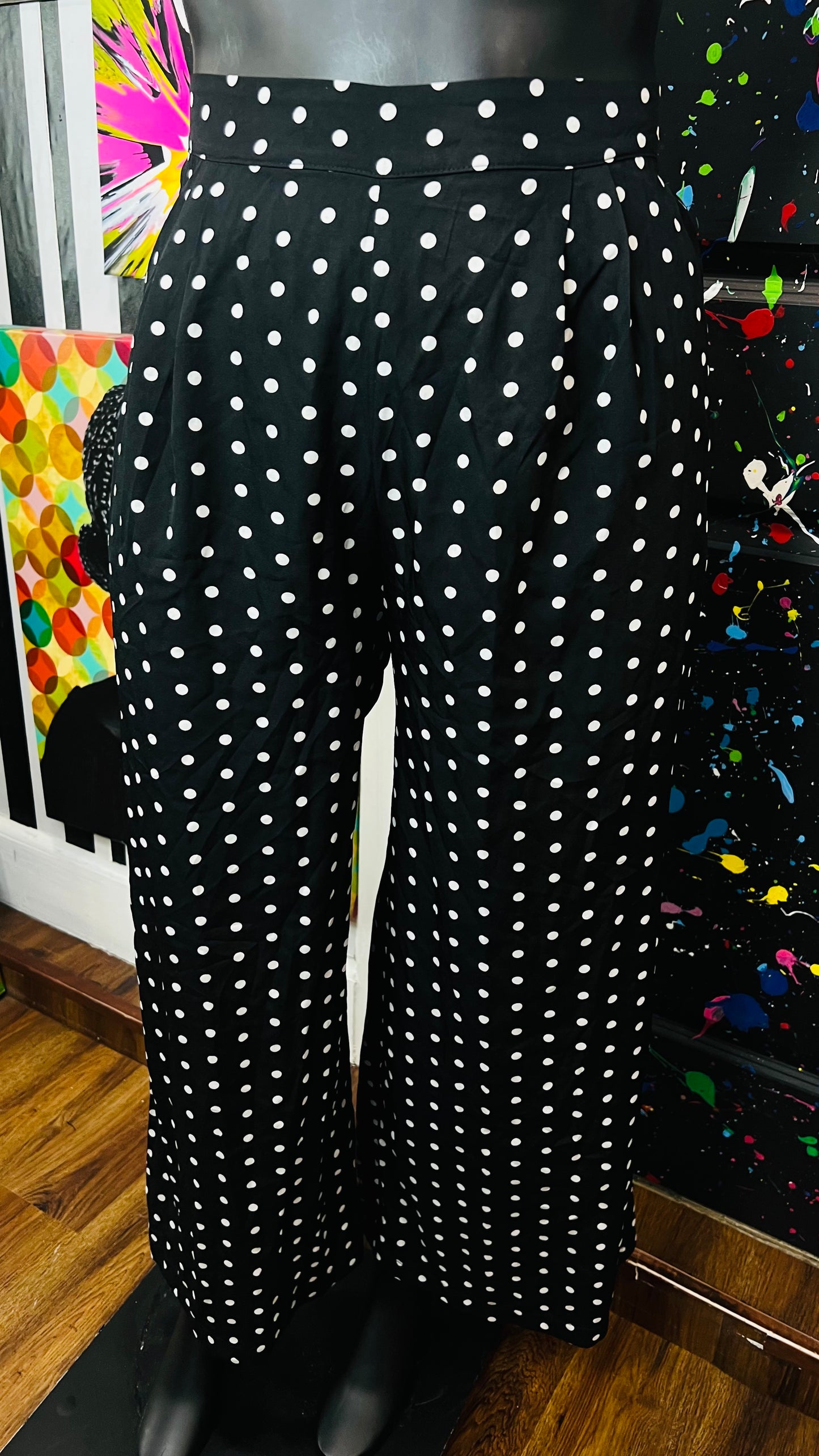 Black & White Polka Dot Pants (20)