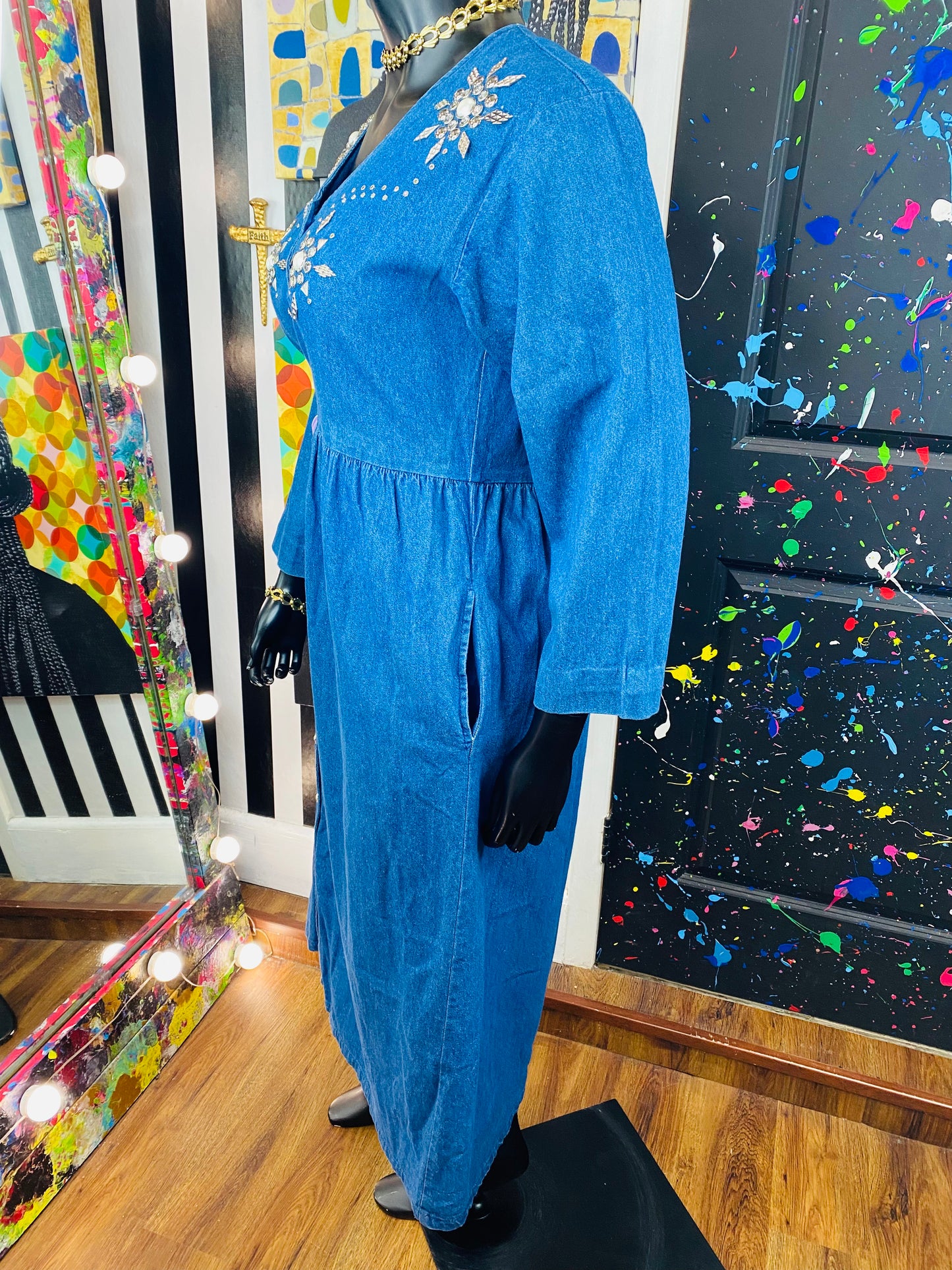 Vintage Miss & Mrs Denim Dress