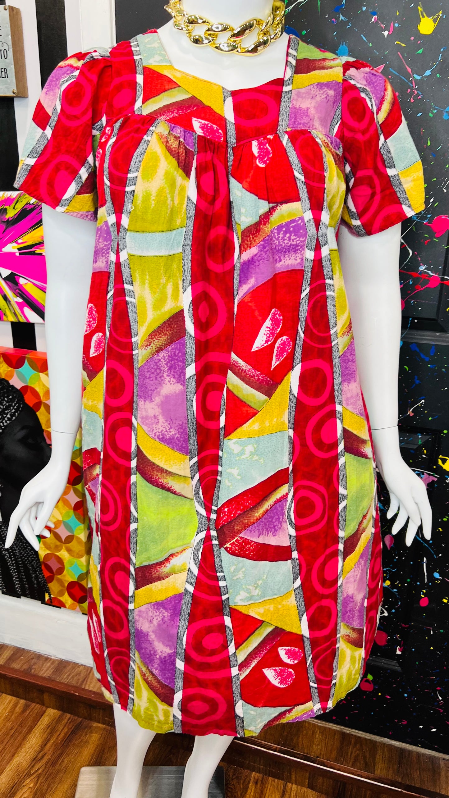 Vintage 100% Cotton House Dress (14)
