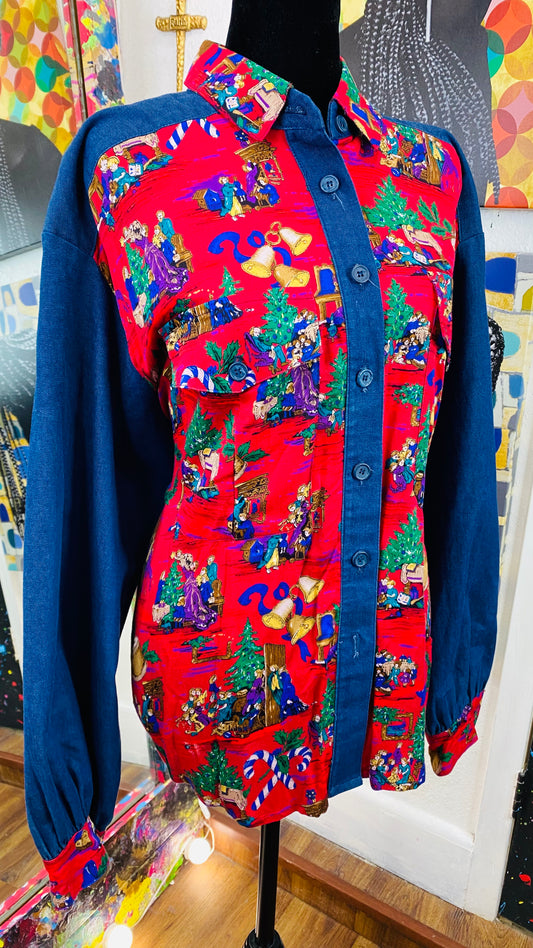 Vintage Holiday Blouse