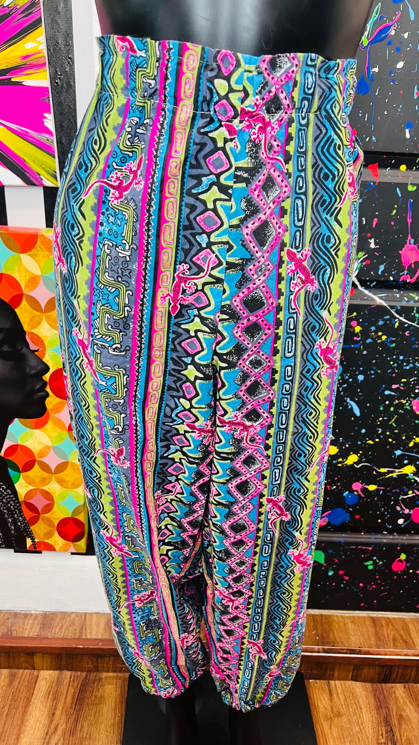 Vintage Cotton Handmade Lizzard Pants (14)