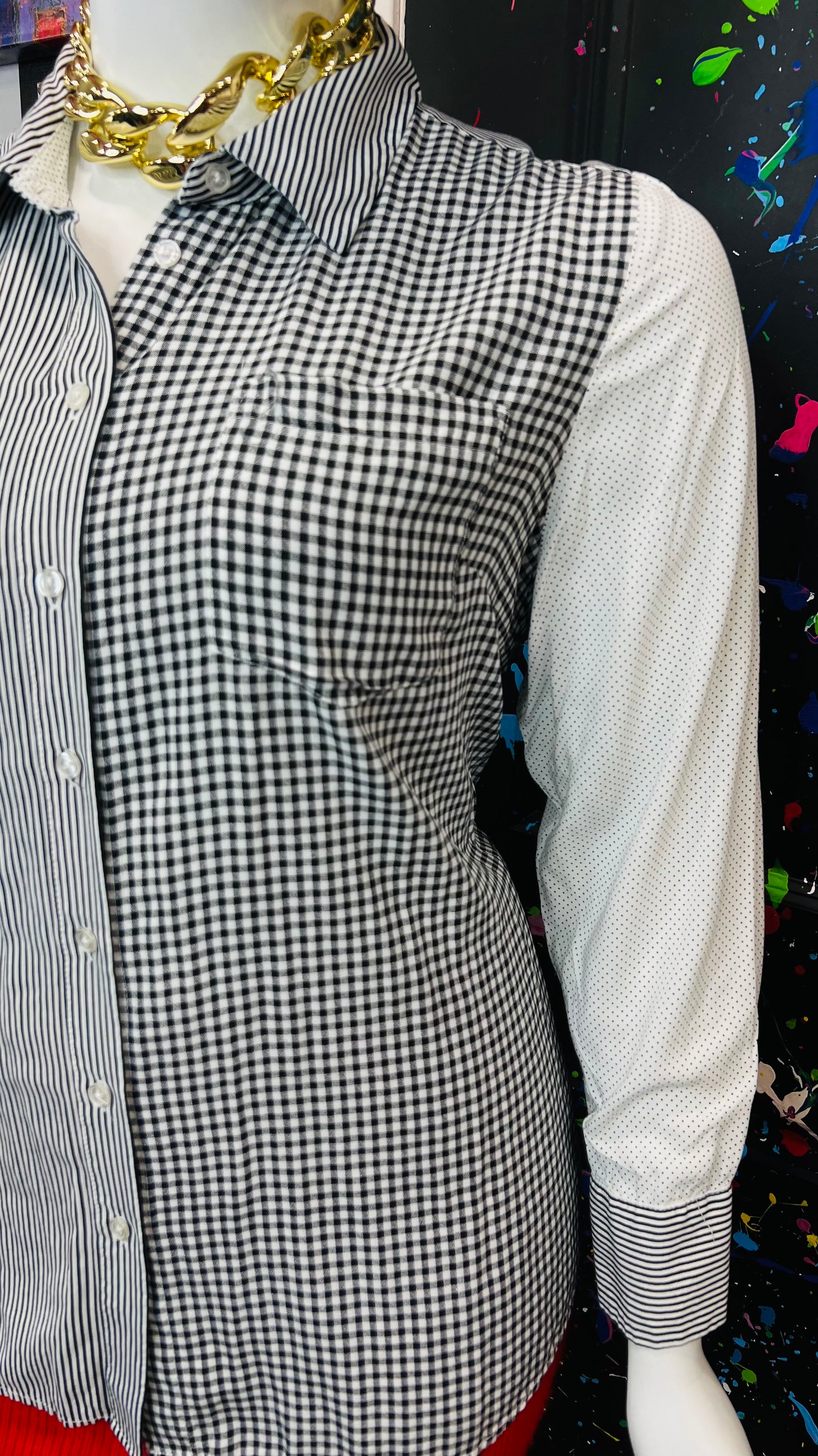 Lane Bryant Mix Black & White Print Blouse (18/20)