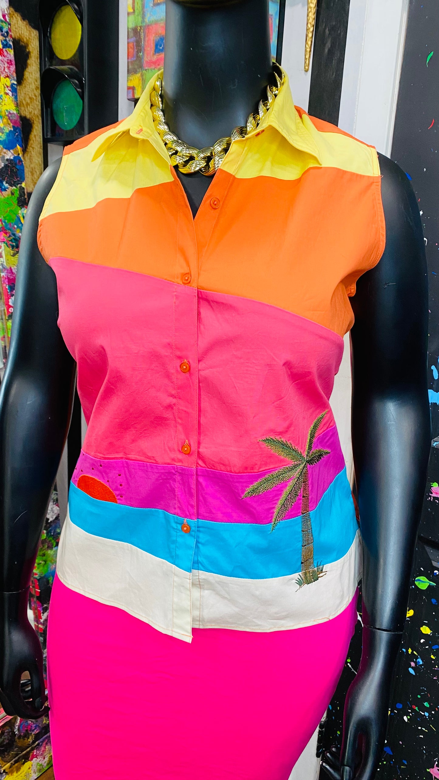 Plus Size Vintage Sleeveless Blouse (12)