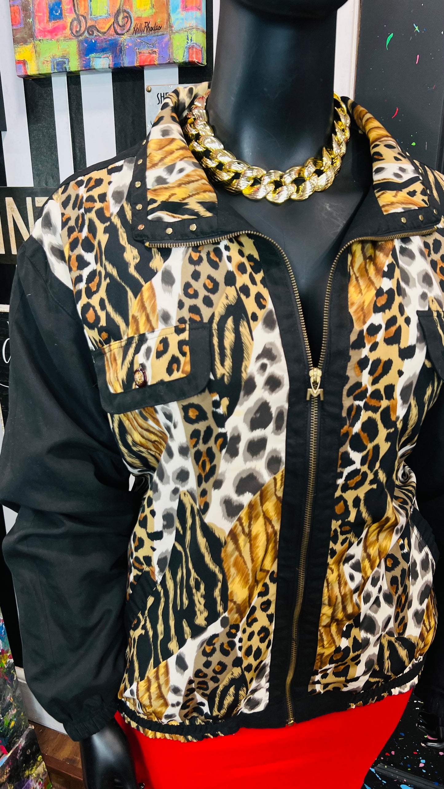 Vintage Animal Print & Stud Jacket (24)