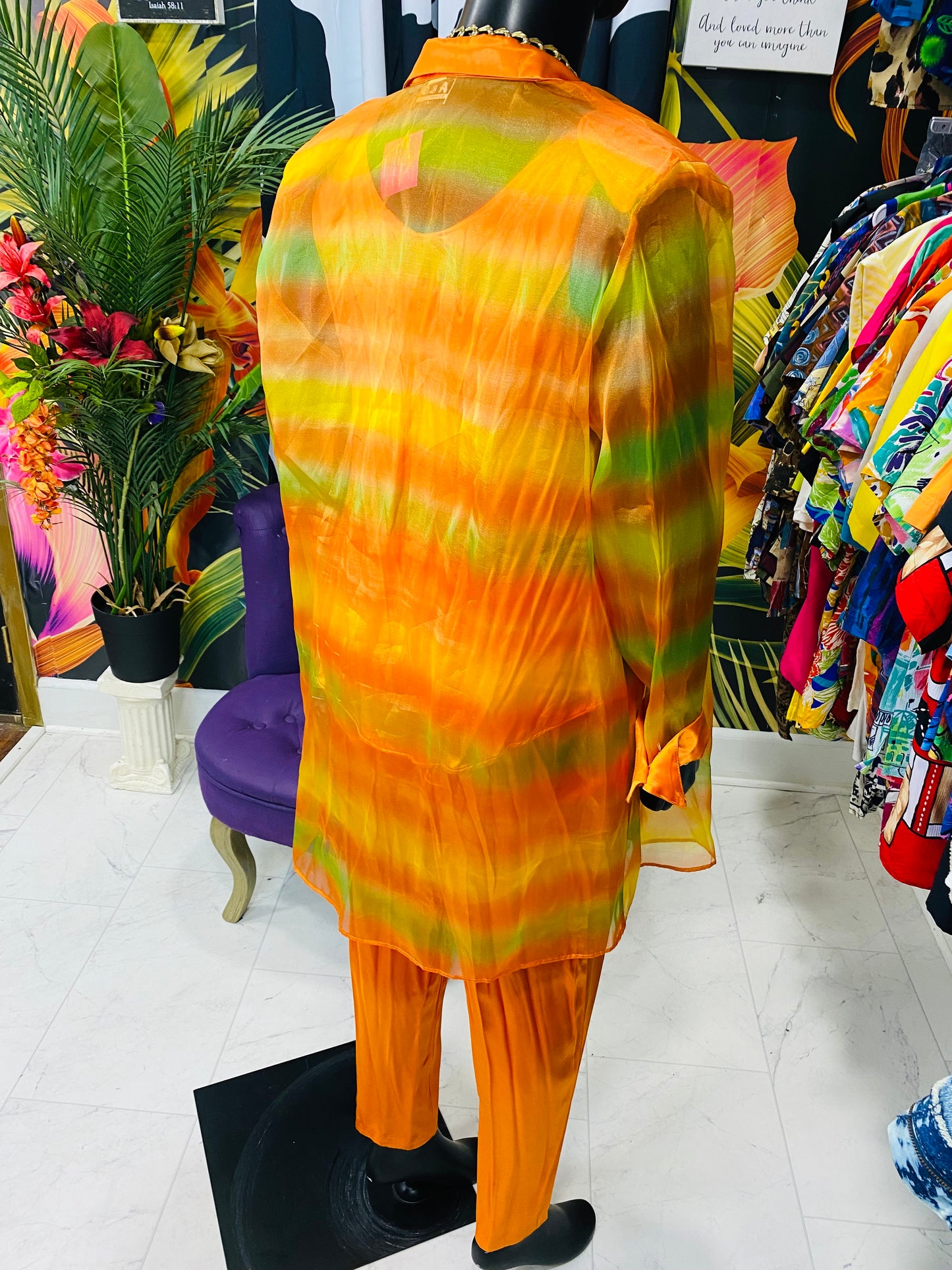 Vintage Orange 3pc Pants Set