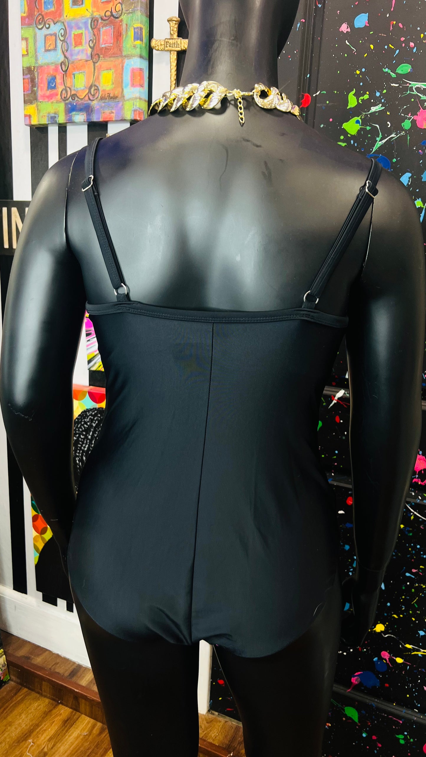 Vintage Polka Dot & Floral Swimsuit (18W/20W)