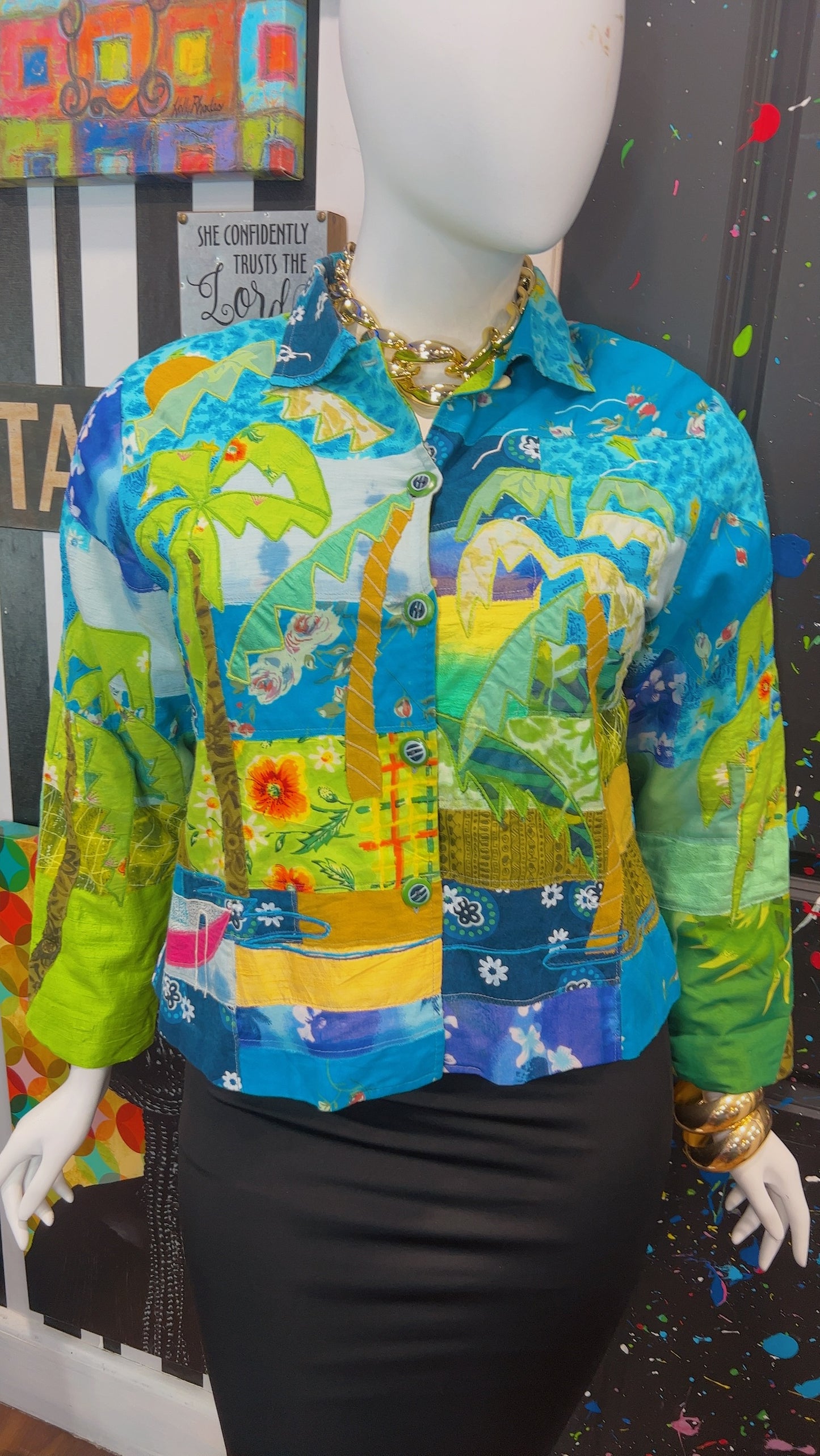 Vintage Sandy Starkman Abstract Jacket (14)
