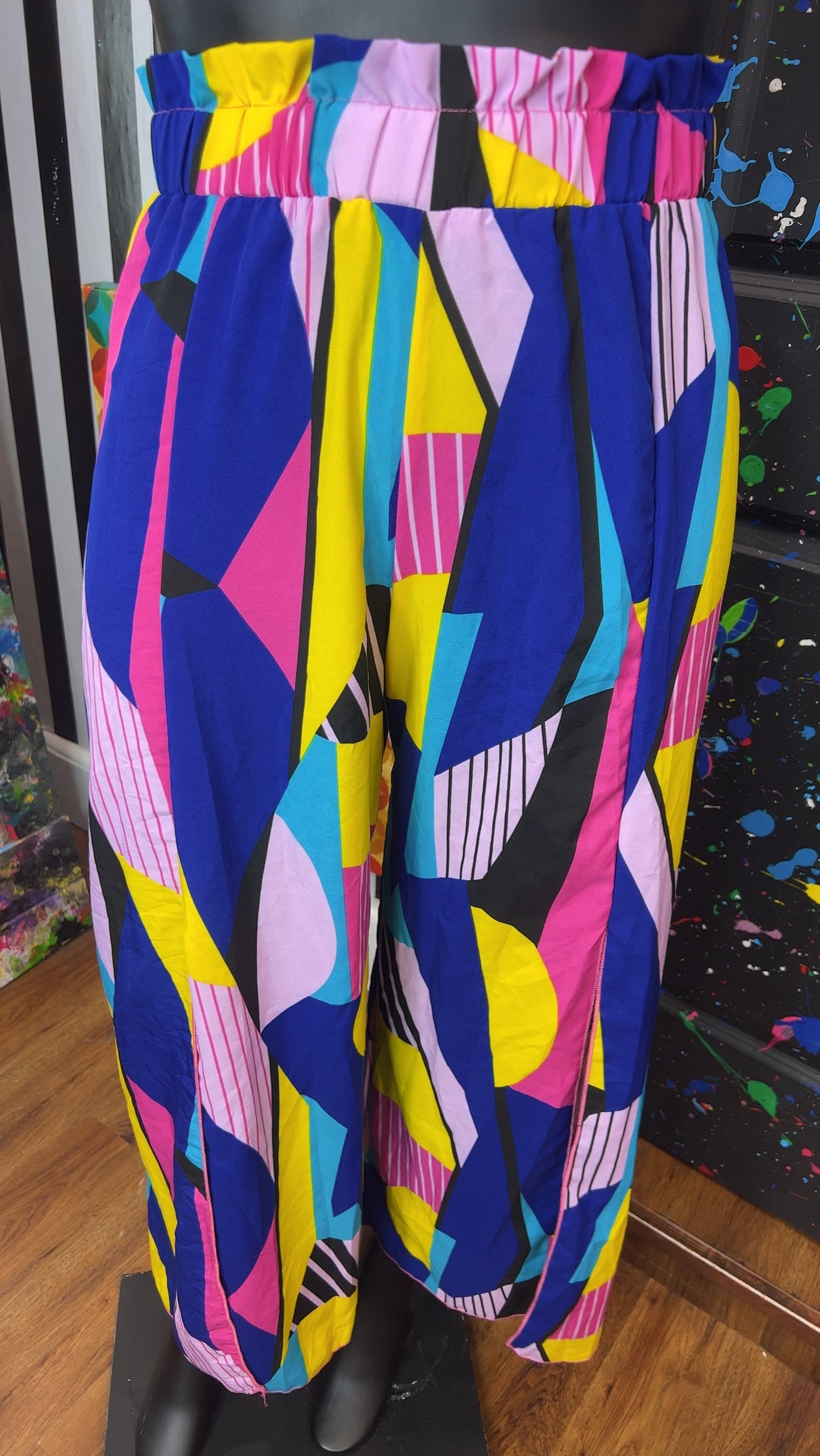 Fun Wide Leg Pants w/Front Split (18)