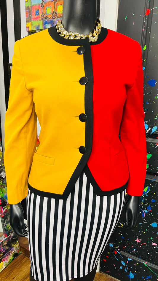 Vintage Wool Colorblock Blazer (14)
