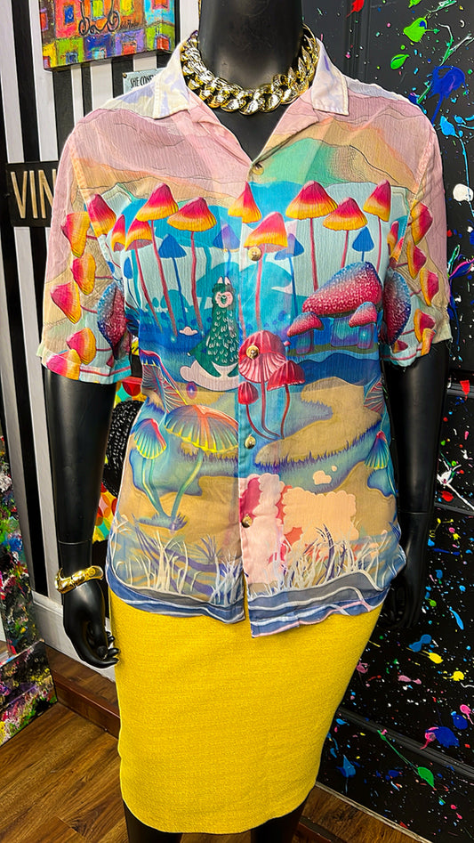 Sheer Water Color Blouse (16)