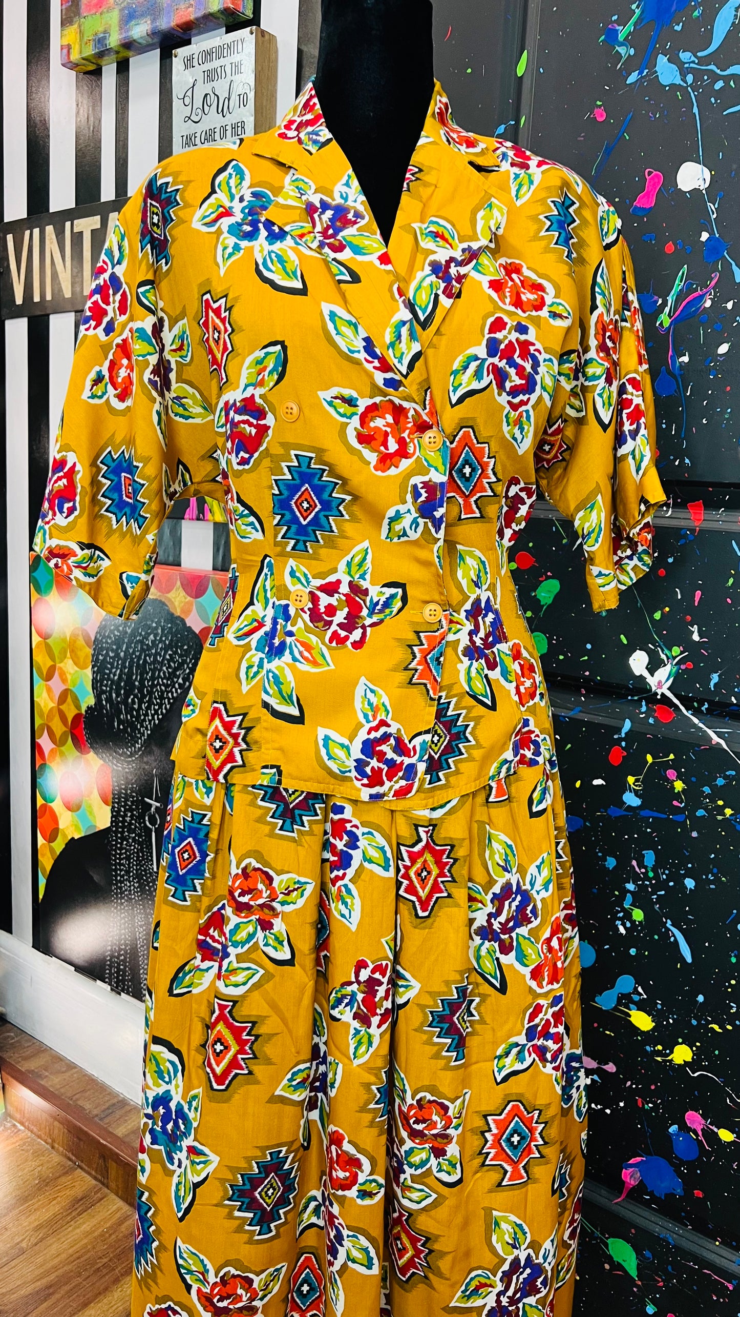 Vintage Chaus Rayon Skirt Set (12)
