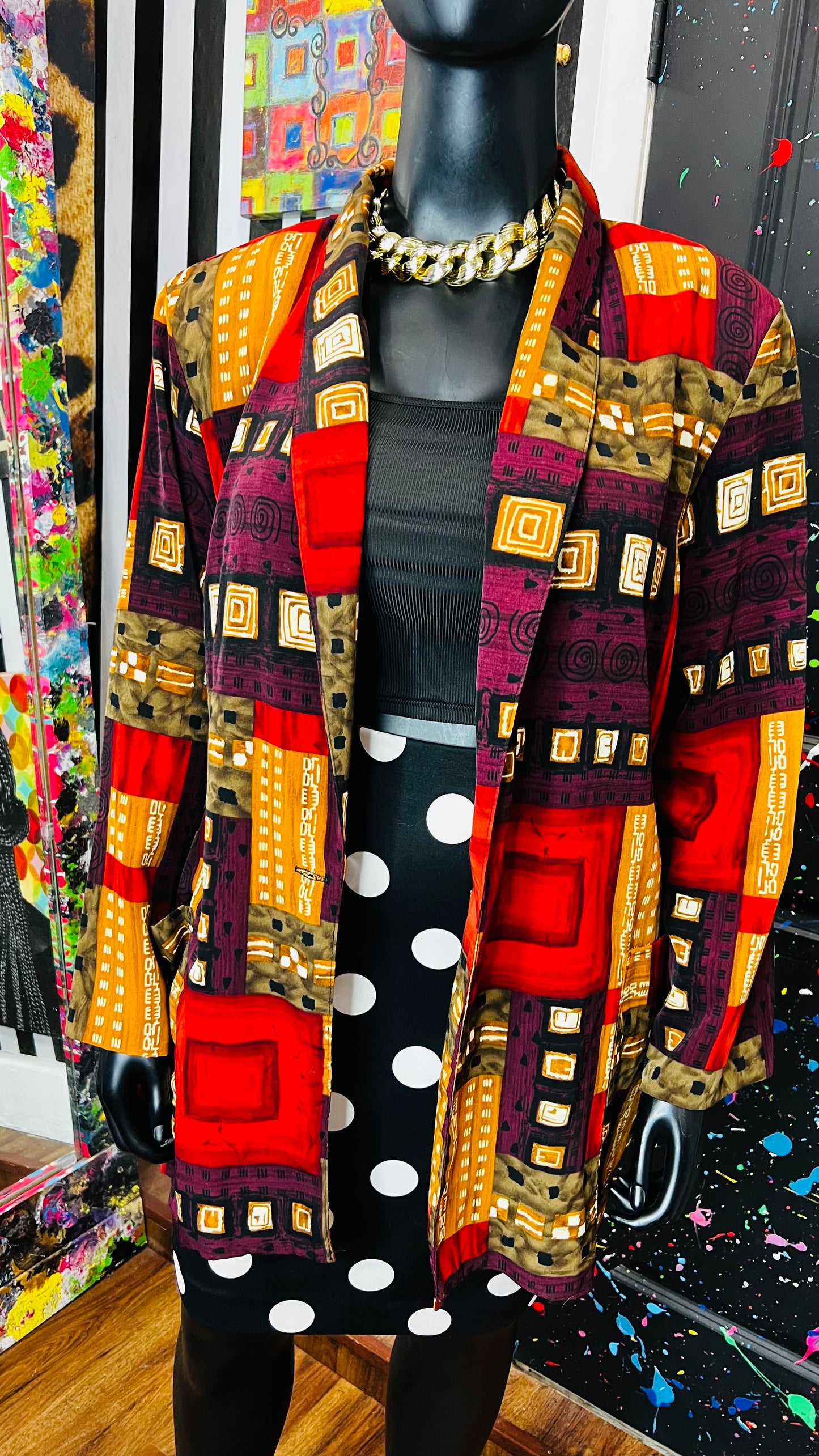 Vintage Abstract Blazer (24/26)
