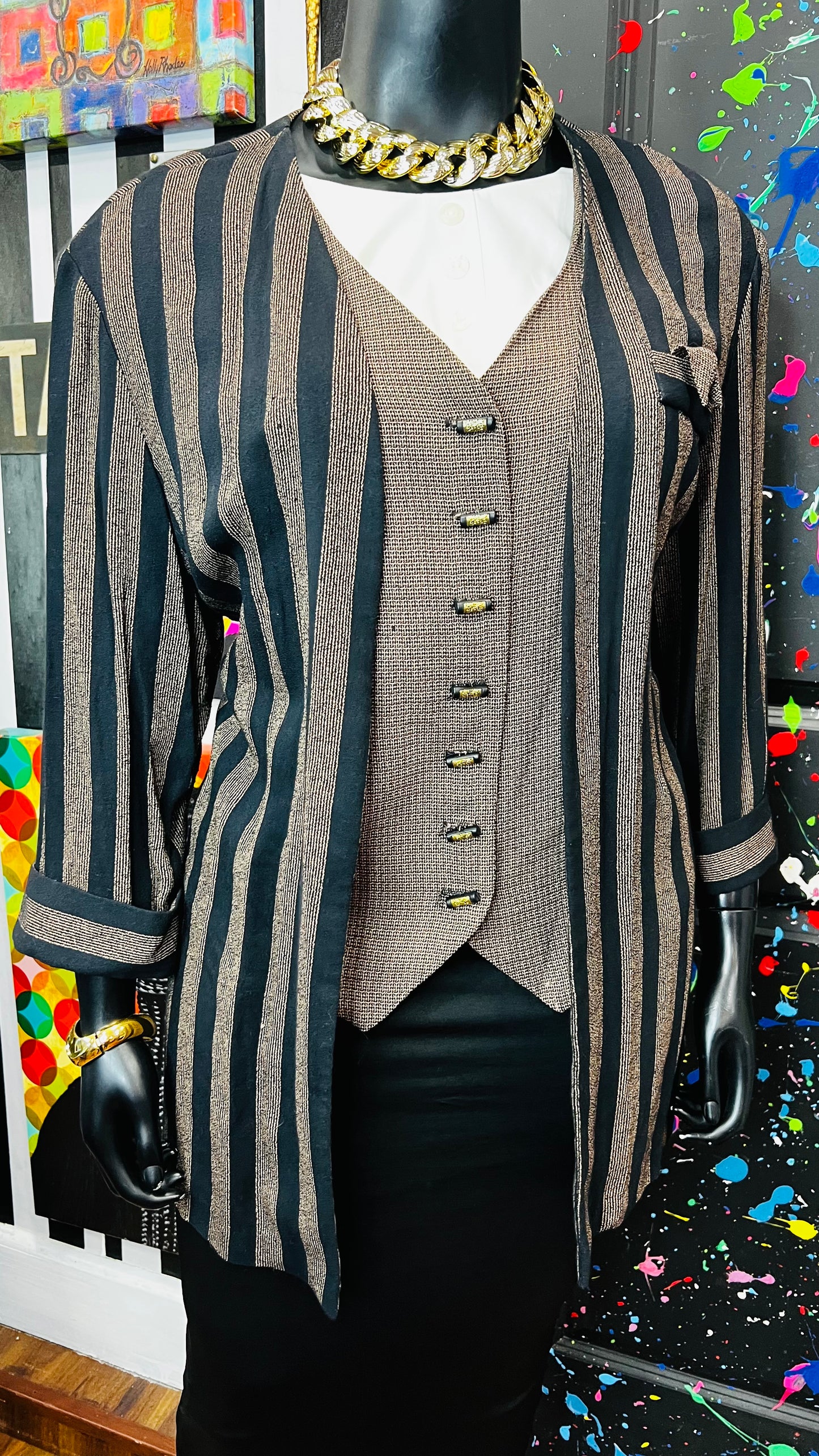 Vintage Blouse w/ Built in Vest (22W)