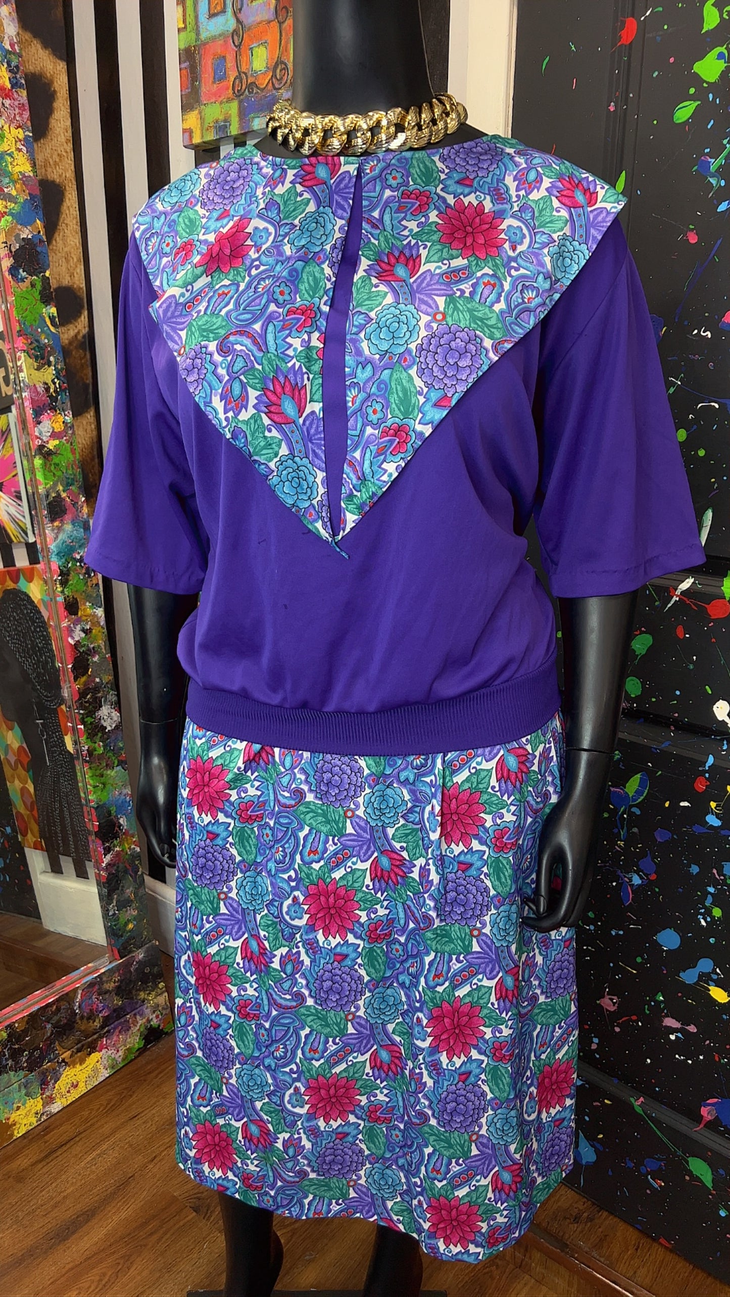 Vintage Polyester Skirt Set (18)