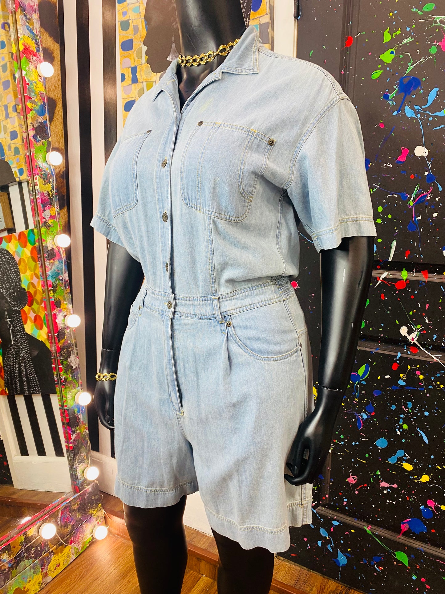 Vintage Denim Romper