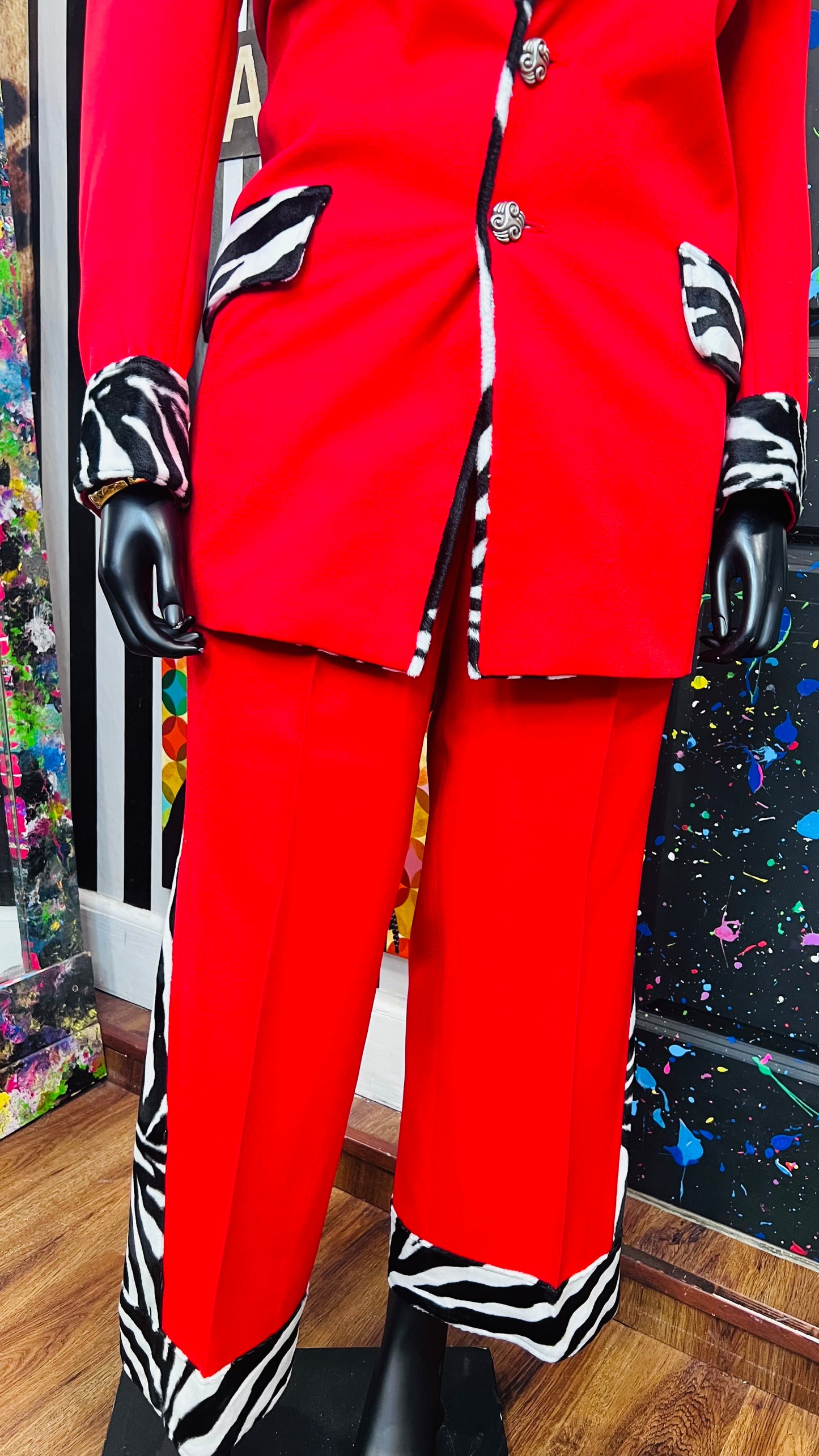 Red & Zebra Pants Suit (16)