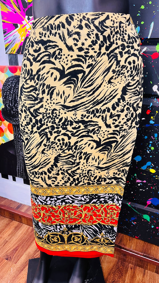 Vintage Animal Print & Nautical Print Skirt (22)