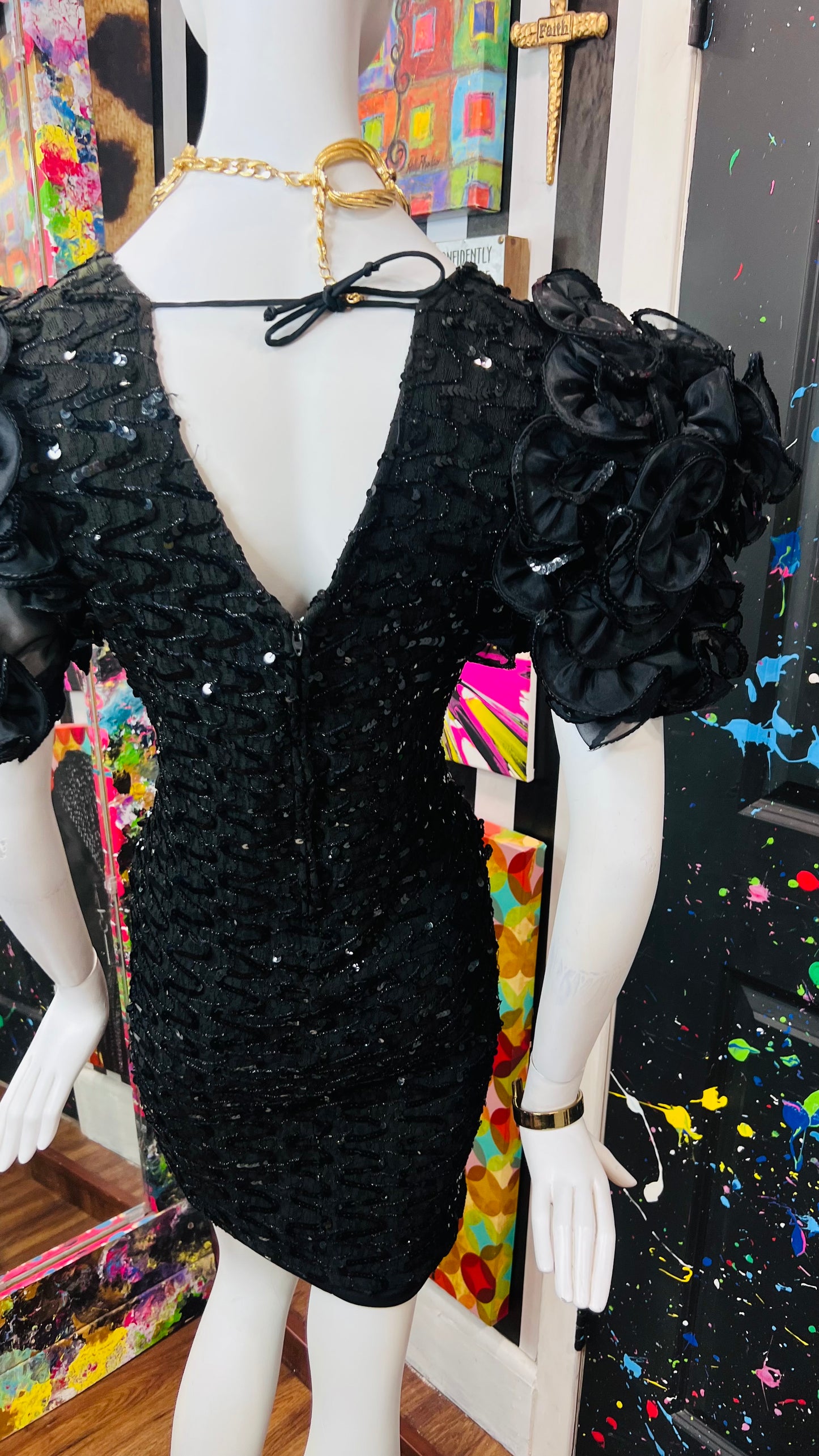 Vintage Sequin Formal Dress (14)