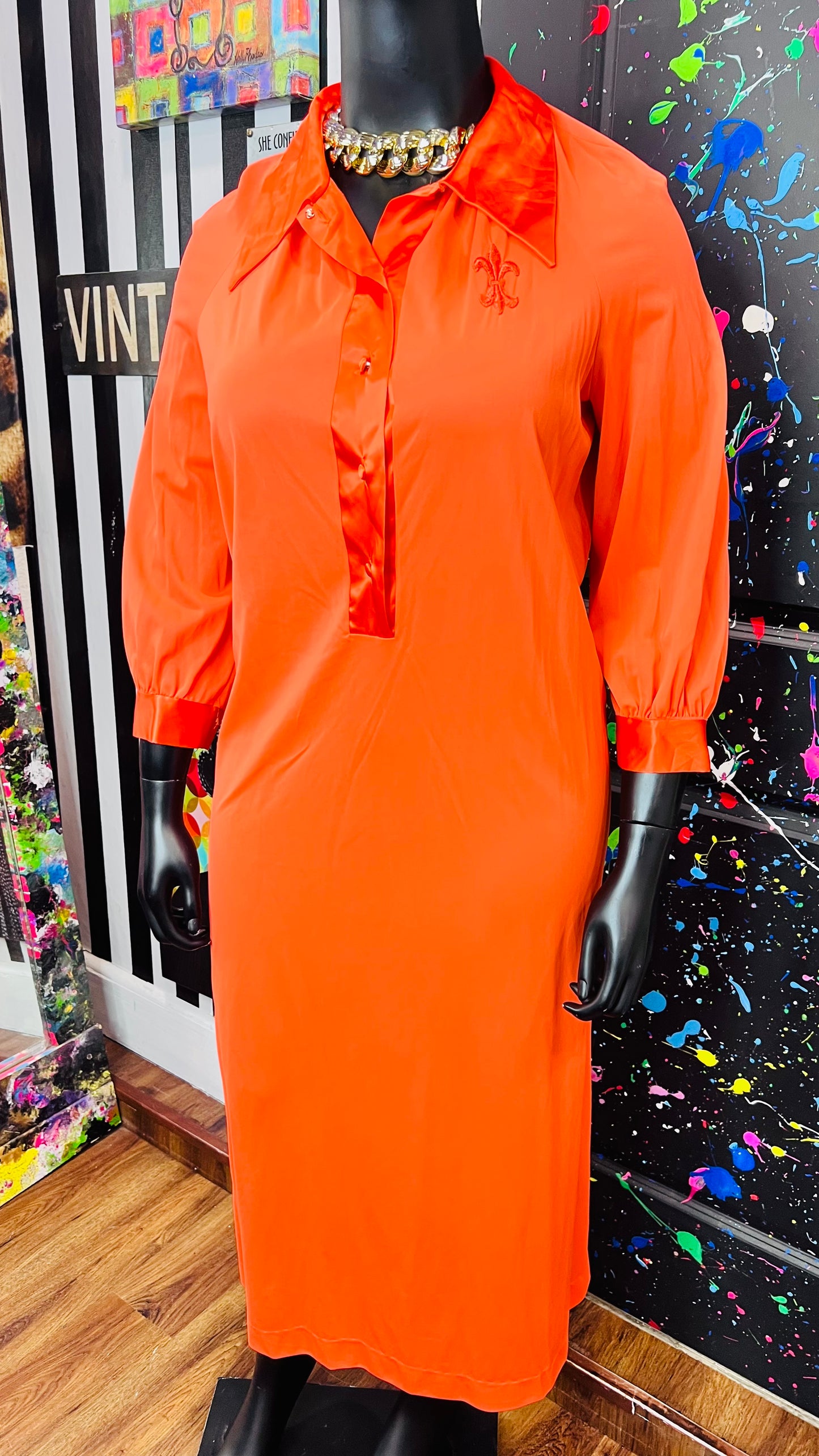 Vintage Orange Nightgown (14)