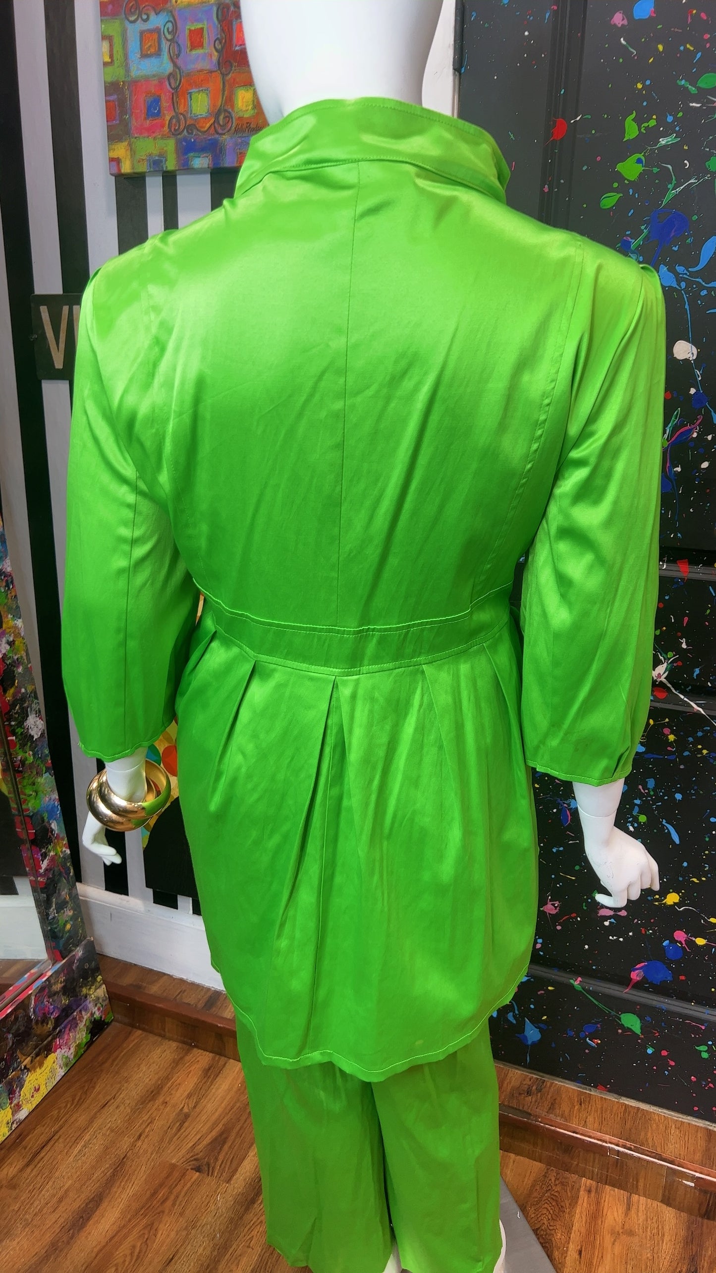 Vintage Vibrant Green Pants Set (24)