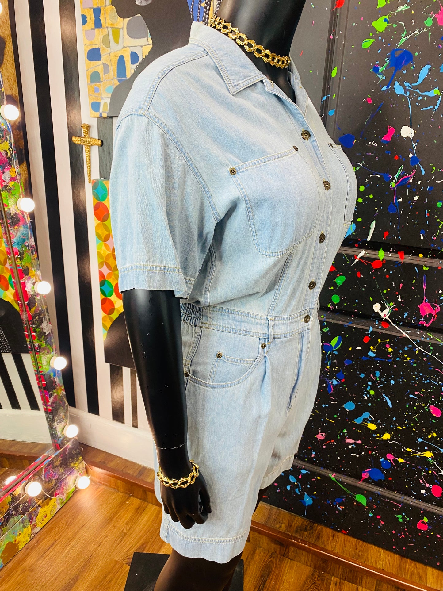 Vintage Denim Romper