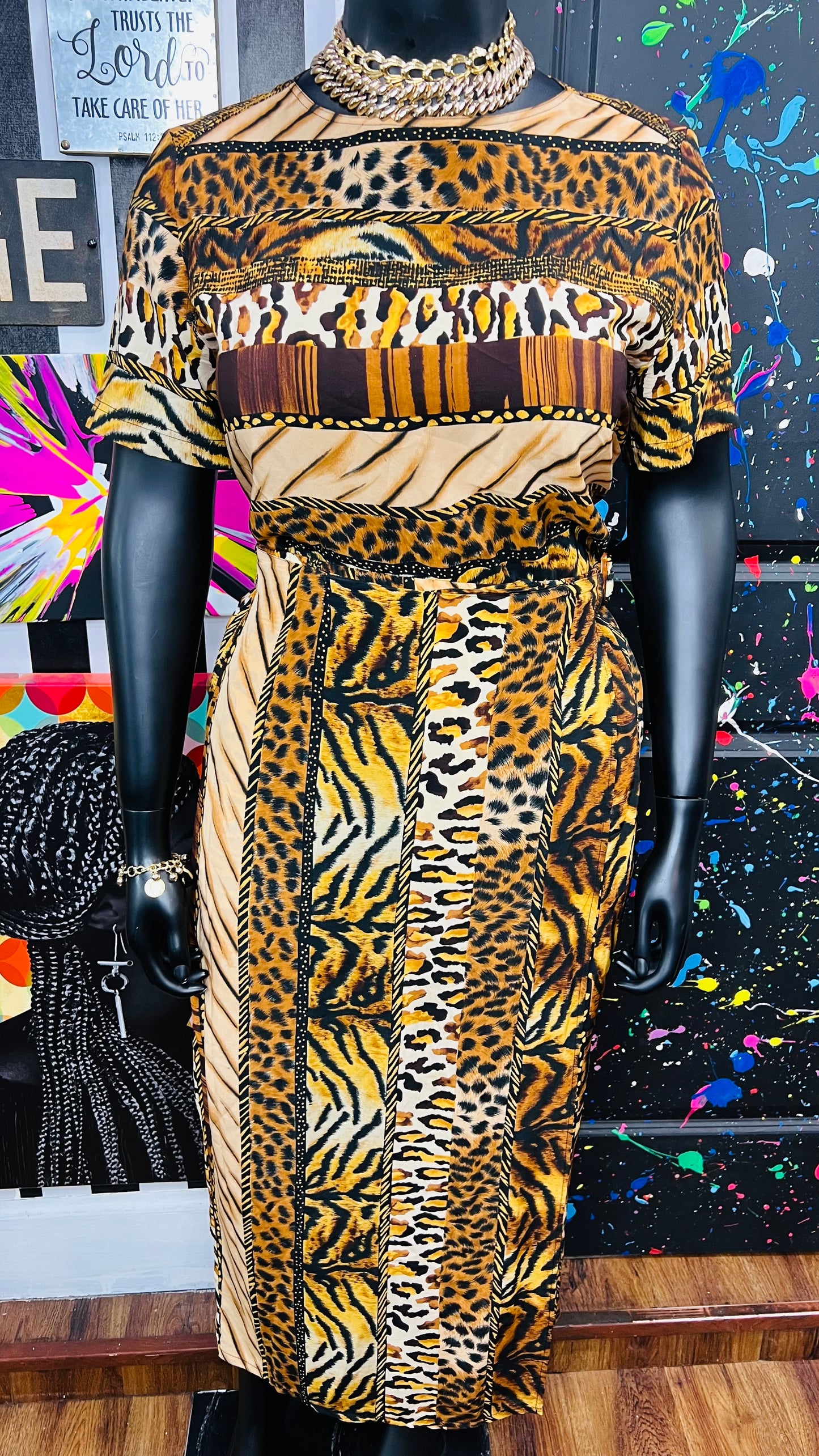 Vintage 100% Silk Diane Gilman Skirt Set (14)