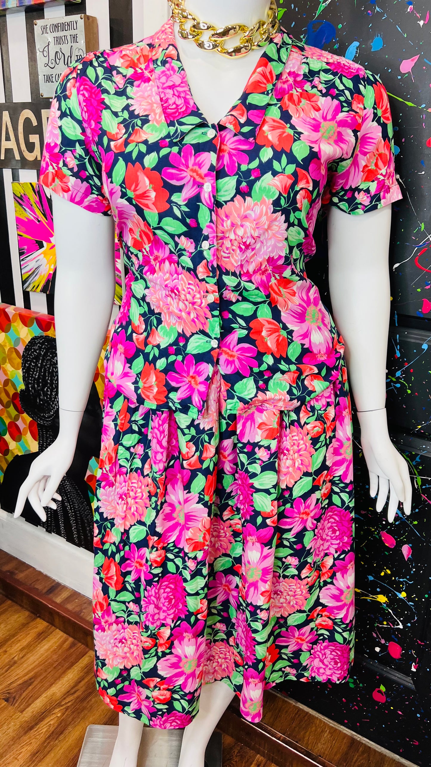Vintage Floral Skirt Set (14)