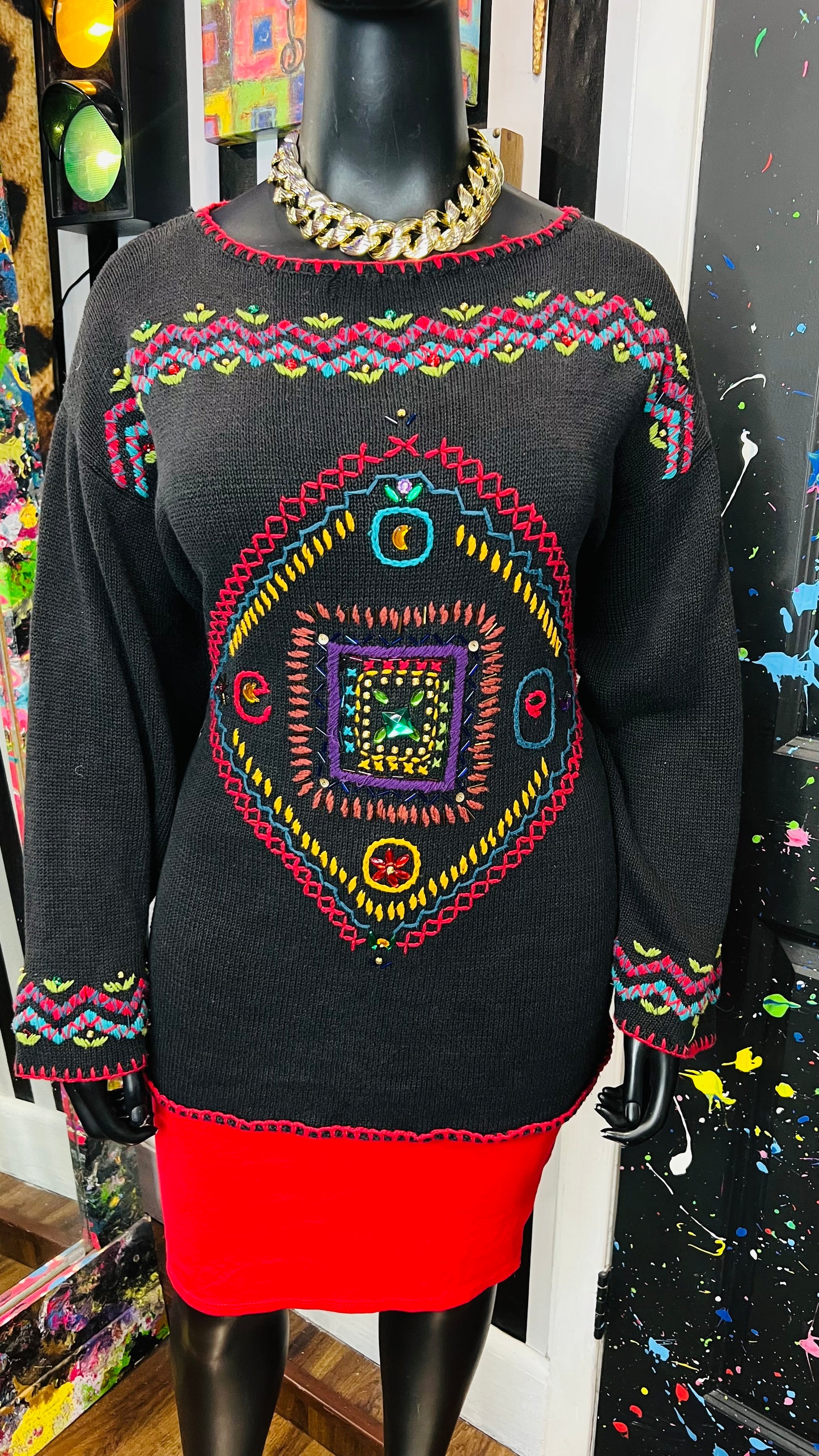 Vintage Carole Little Knitted Sweater (22)