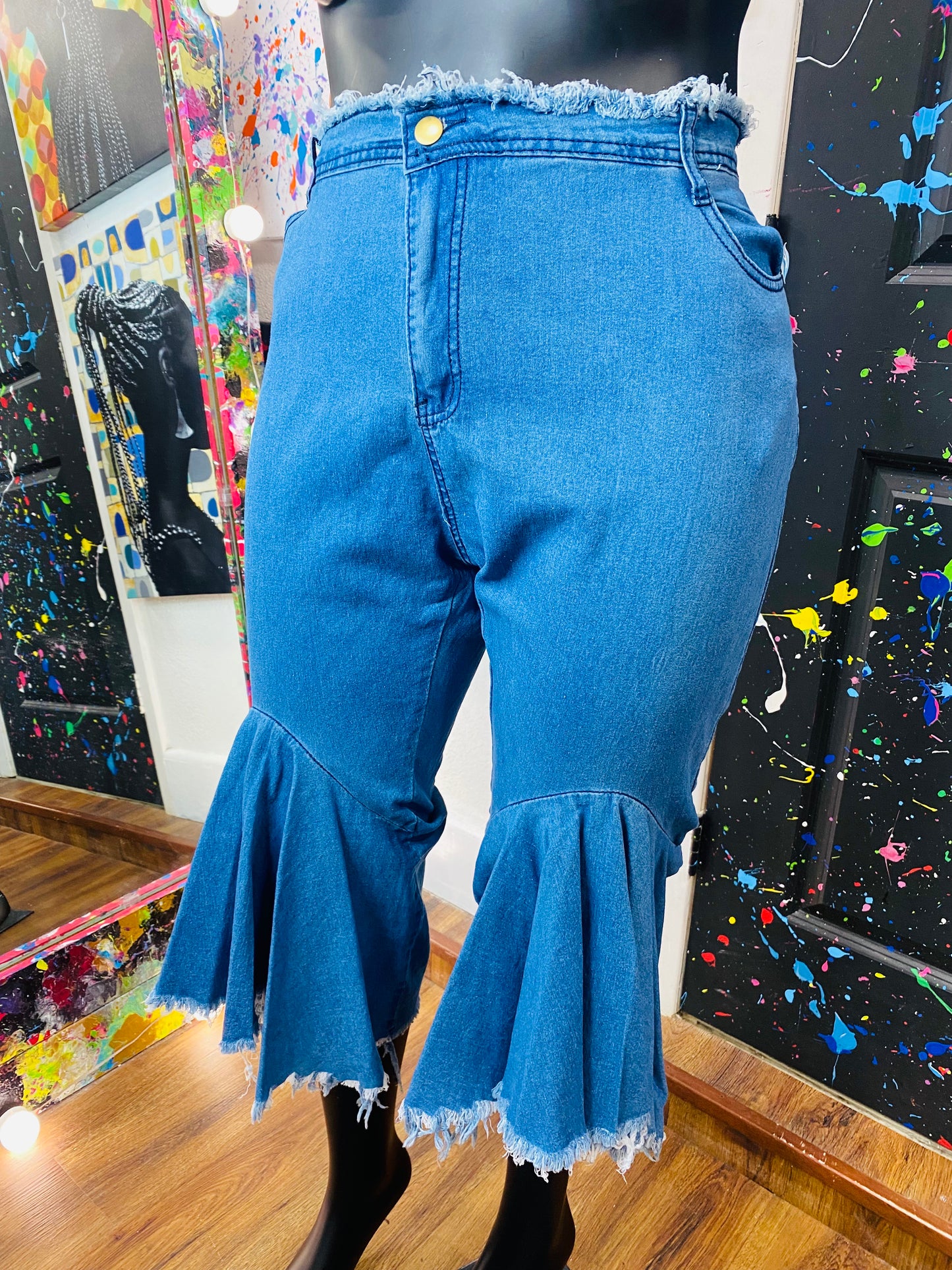 Vintage Denim Flair leg Culottes