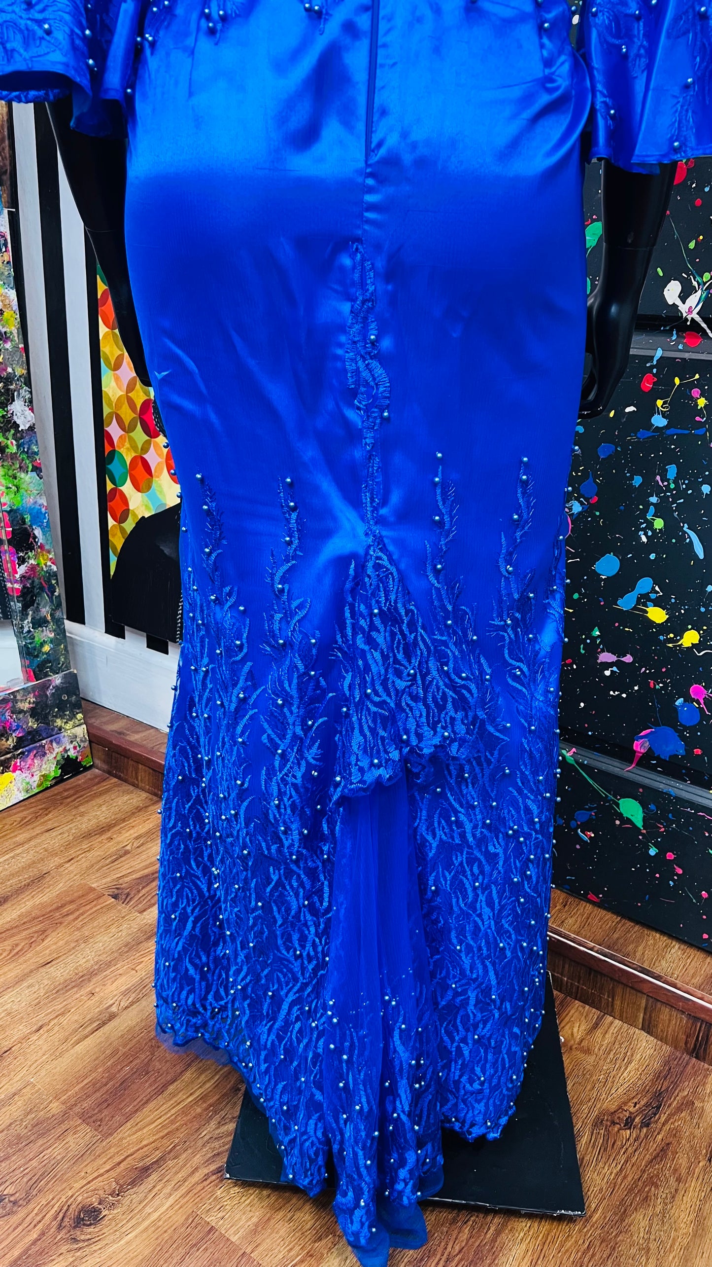 Jewel Blue & Sheer Formal Dress (14)