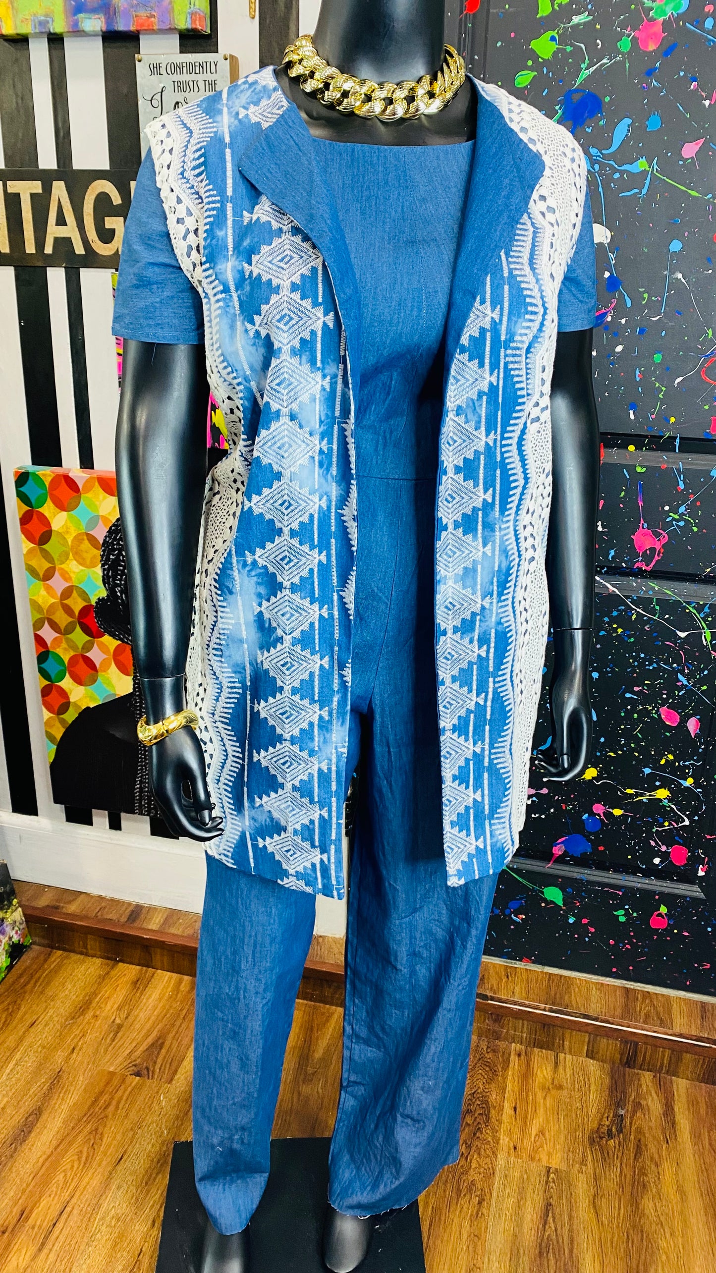 Vintage Denim Jumpsuit & Duster (14)