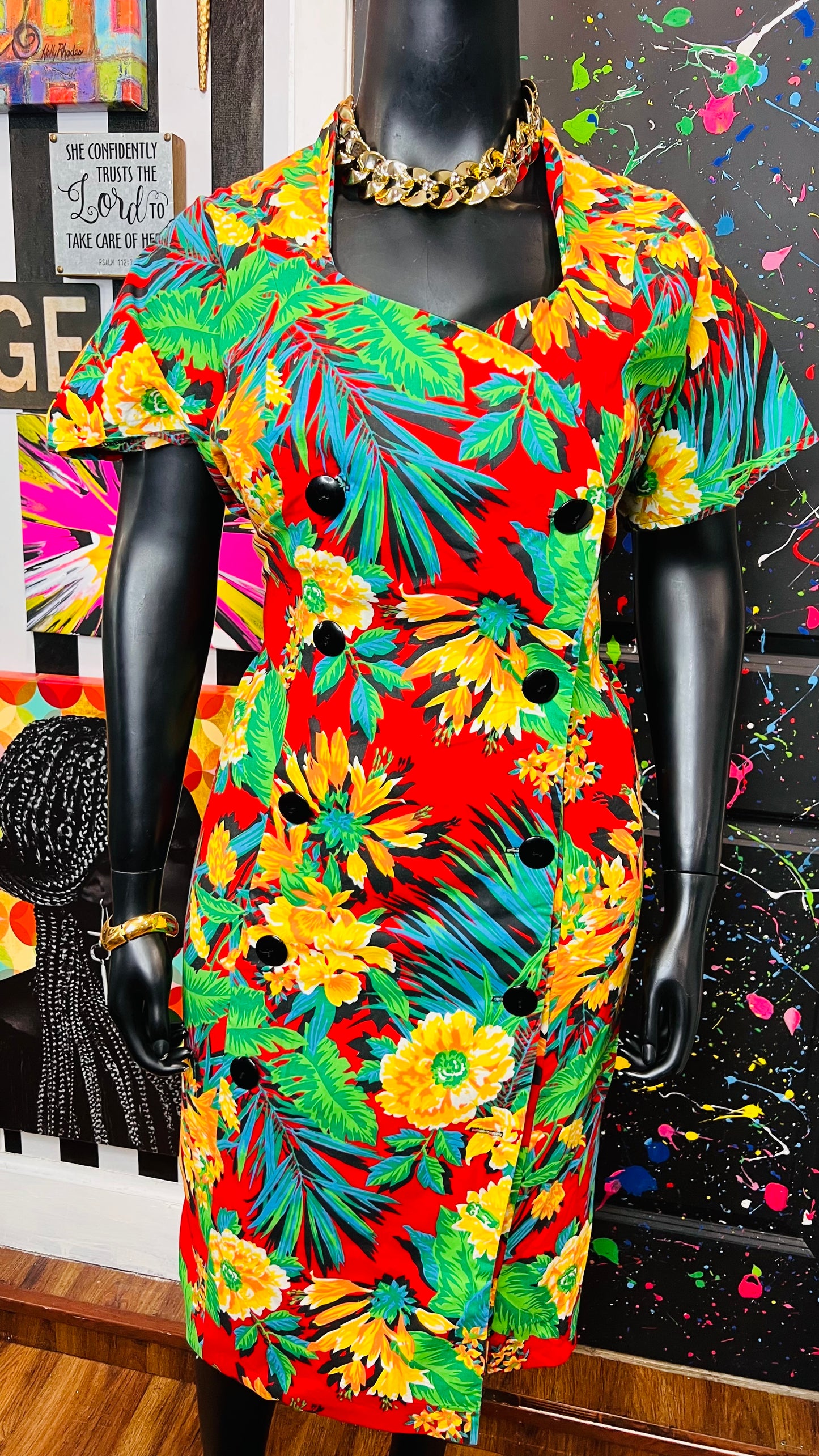Vintage Vibrant Floral Dress (22)