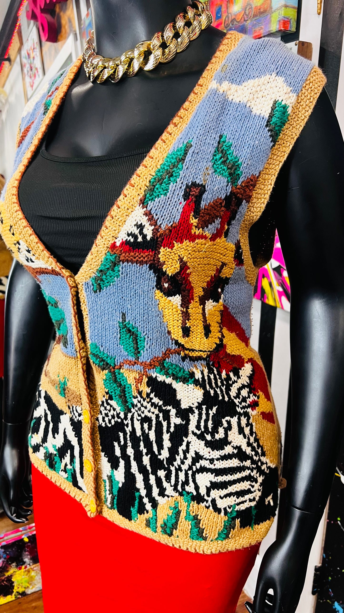 Vintage Safari Knit Vest (16)