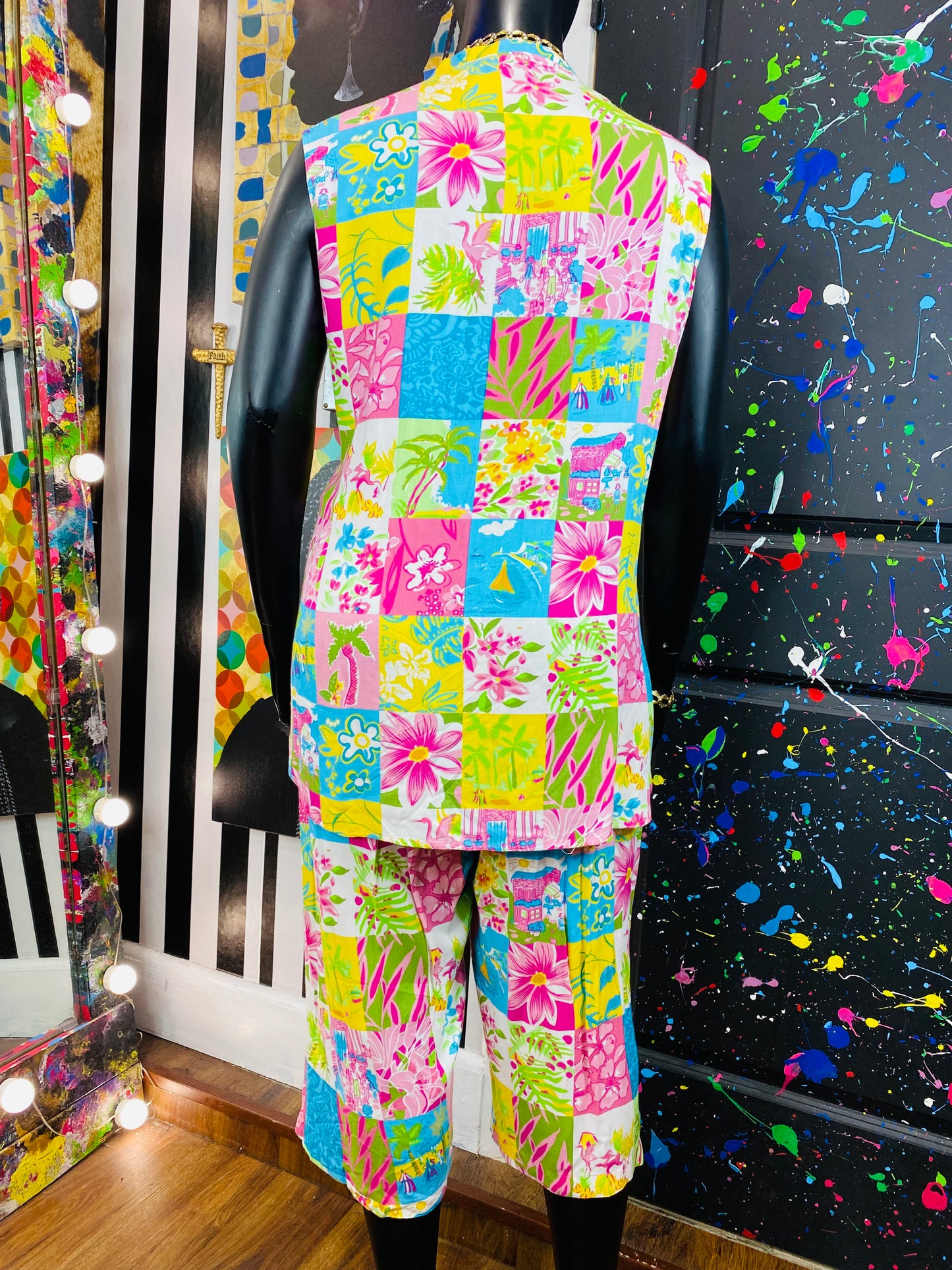 Vintage Sleeveless Pants Set
