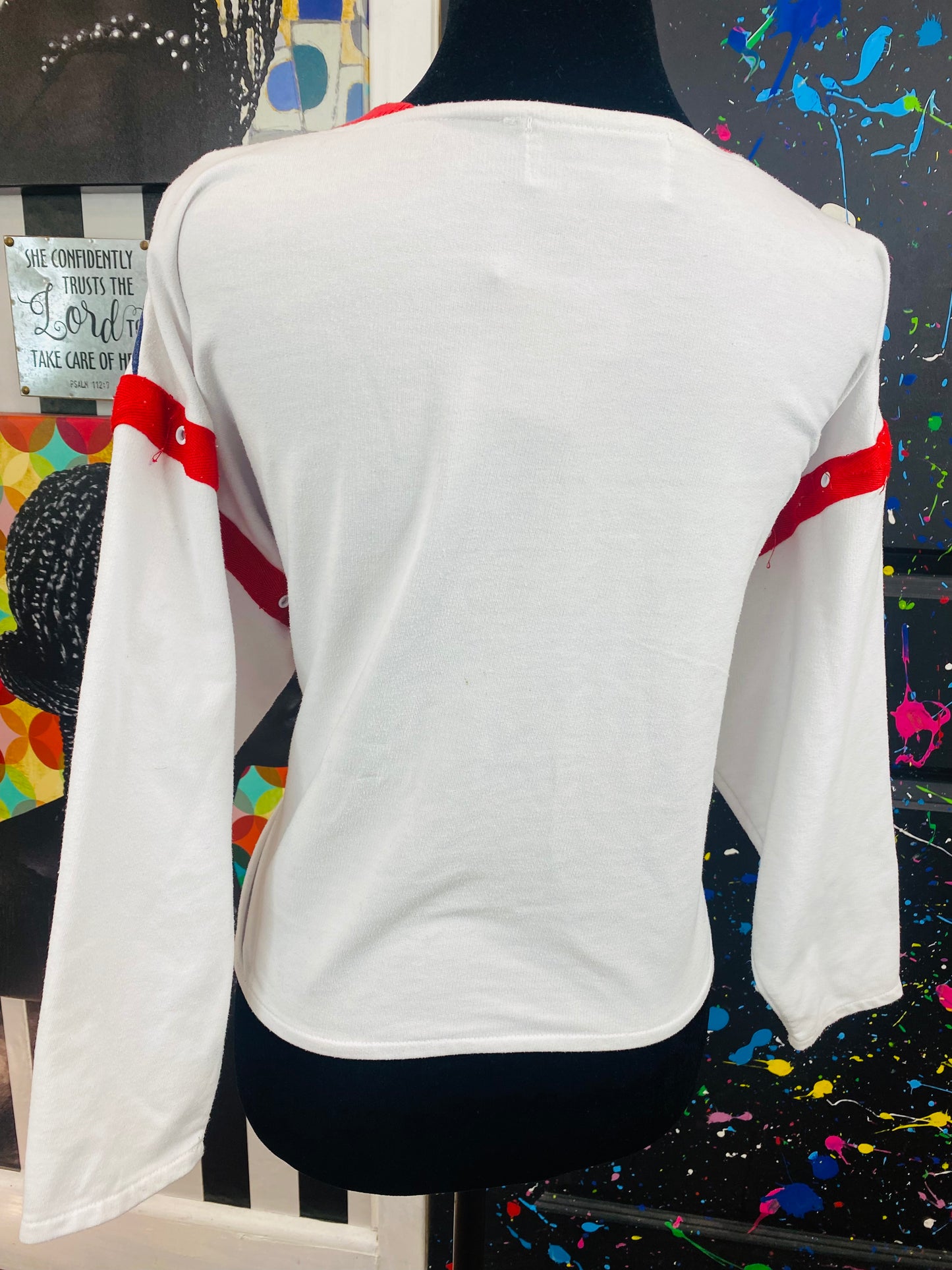 Vintage Long Sleeve Cropped Shirt