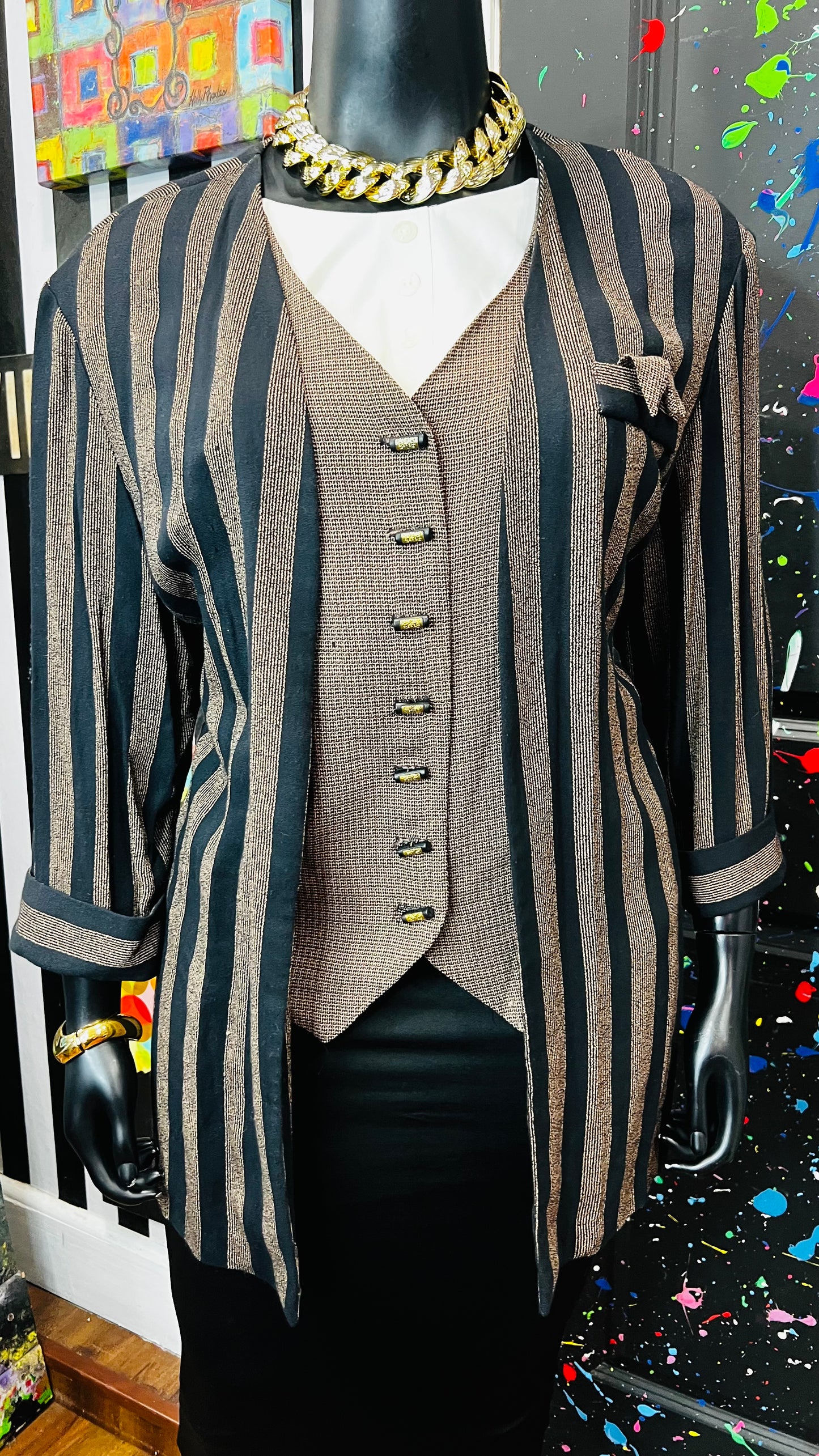 Vintage Blouse w/ Built in Vest (22W)