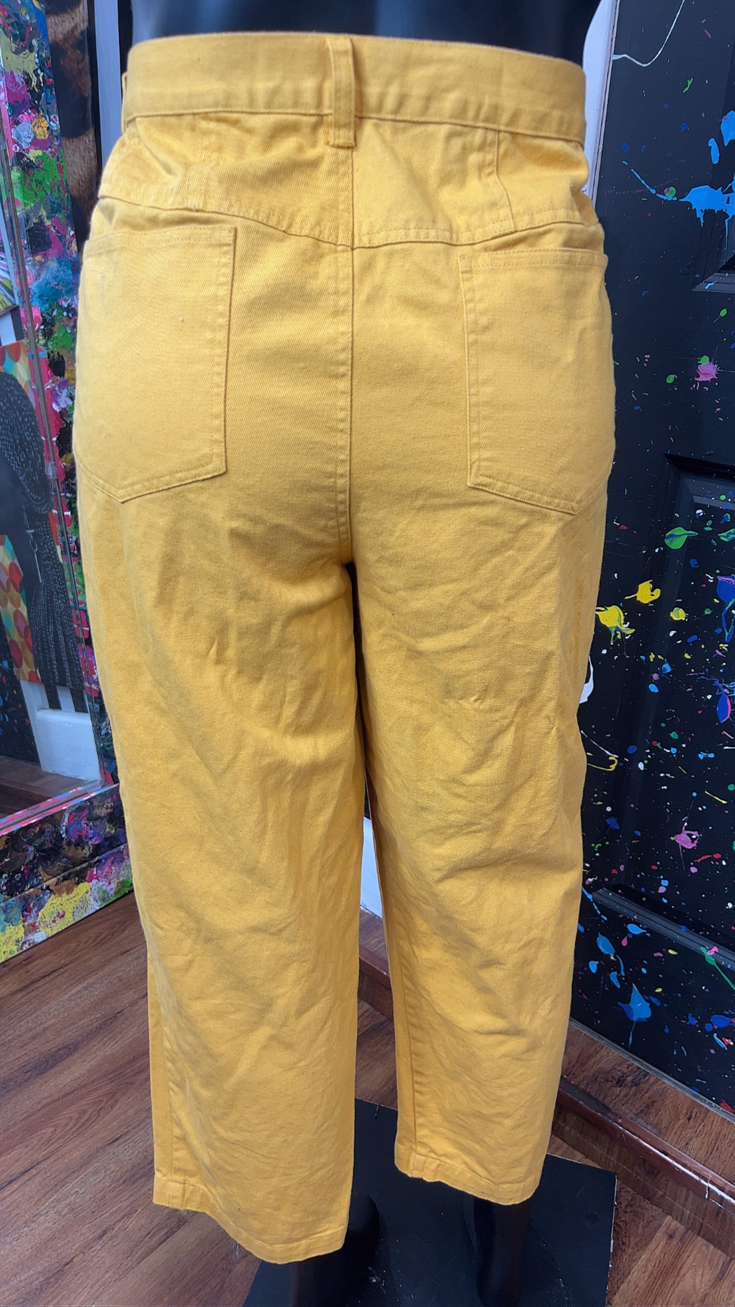 Vintage Mustard Yellow Denim Jeans (24WP)