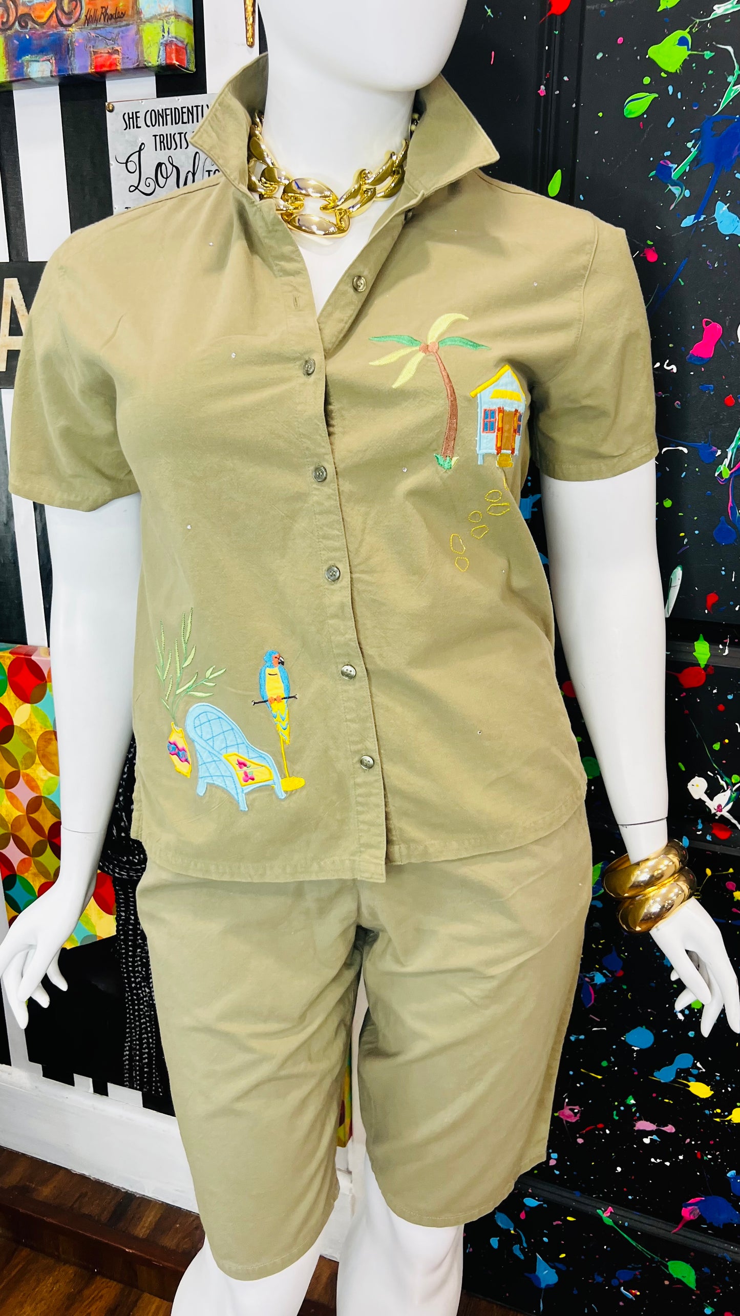 Vintage Green Shorts Set (12/14)