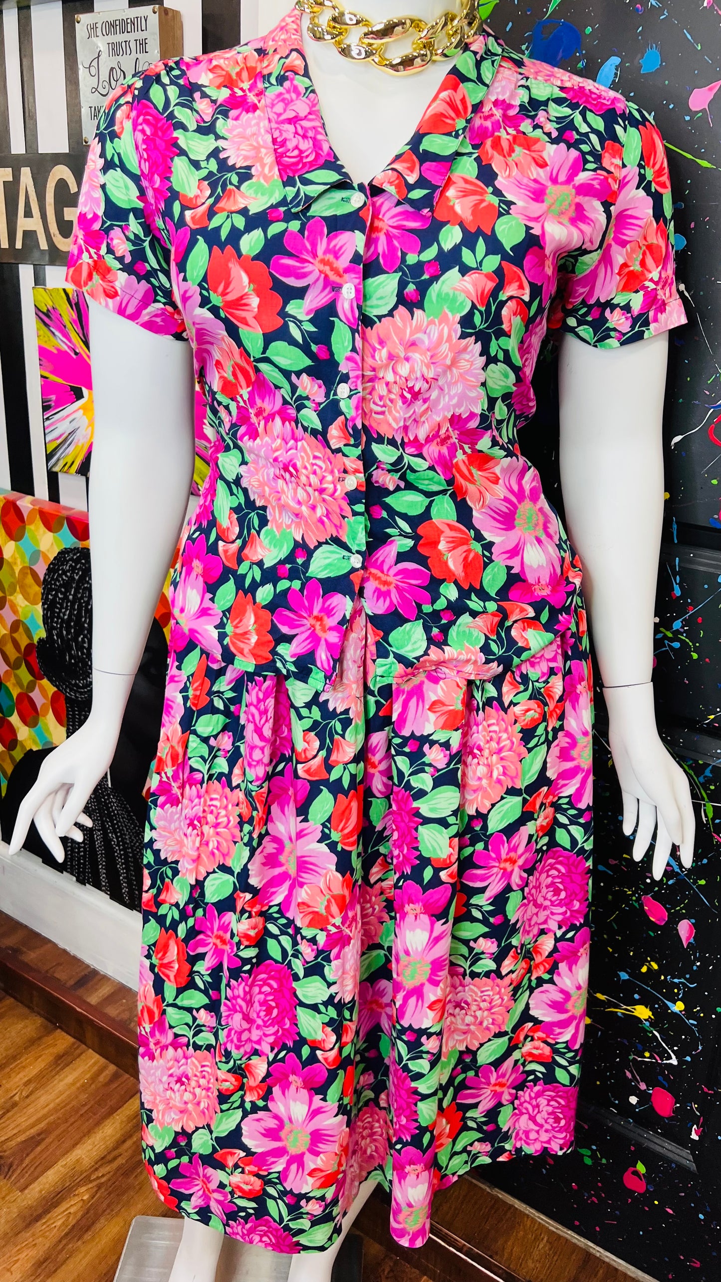 Vintage Floral Skirt Set (14)